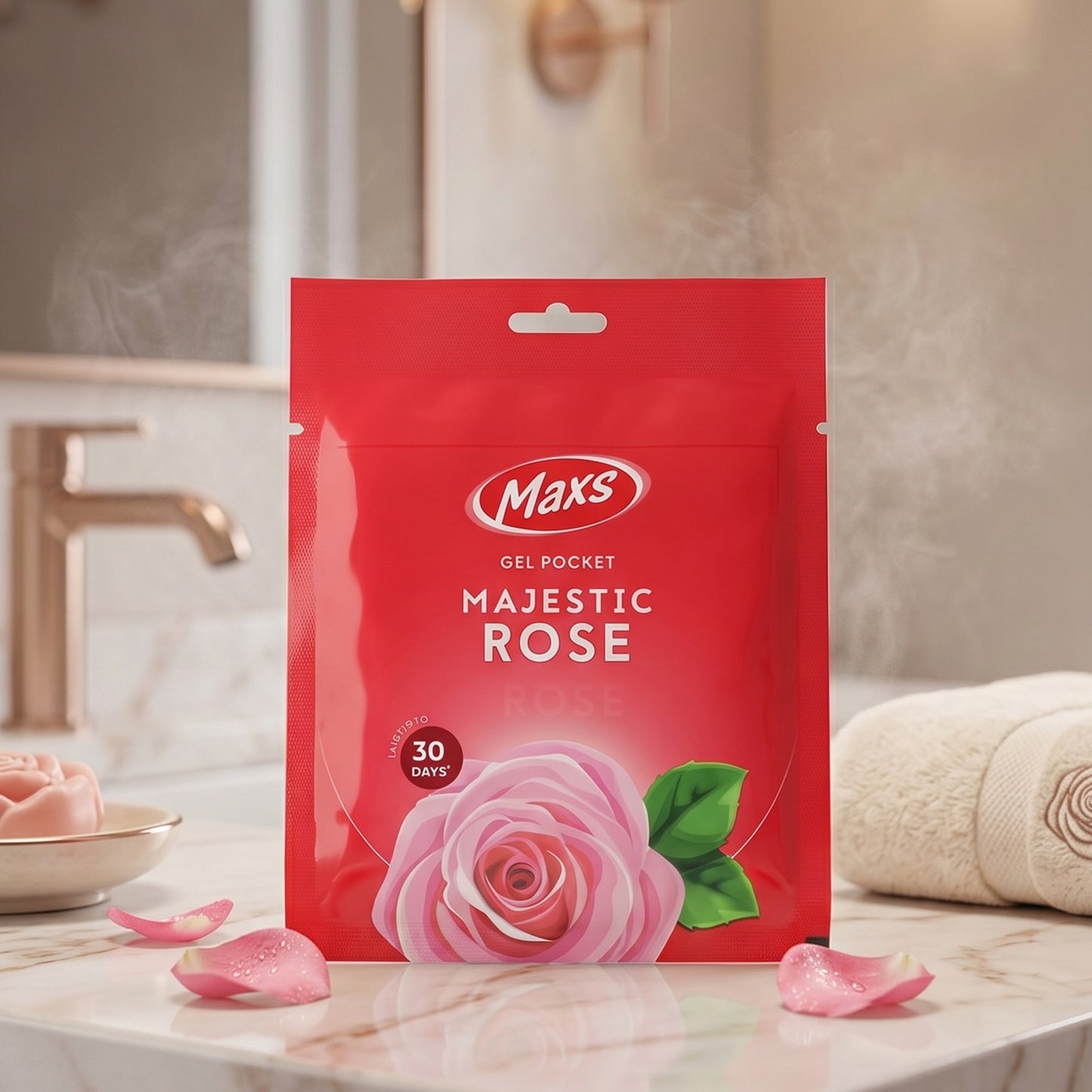 Maxs Majestic Rose Gel Air Freshener Pocket Long Lasting 10 Gm