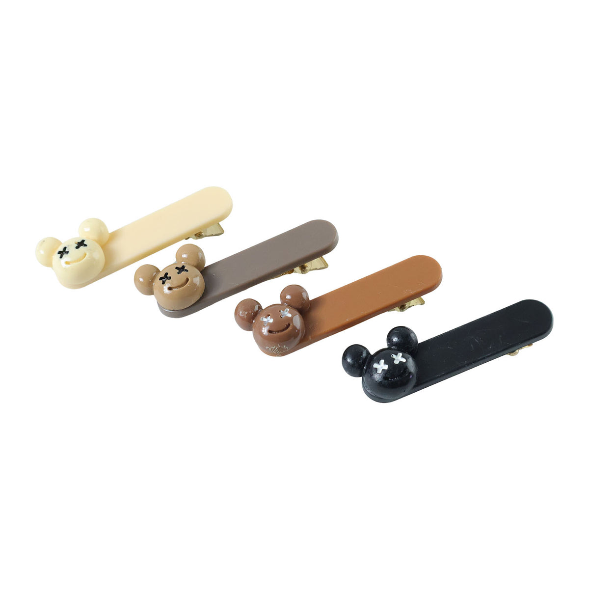 Cute Bear Design Fashion Hair Clips - 4 Pc Set for Girls & Women - Happy Price - Image 4