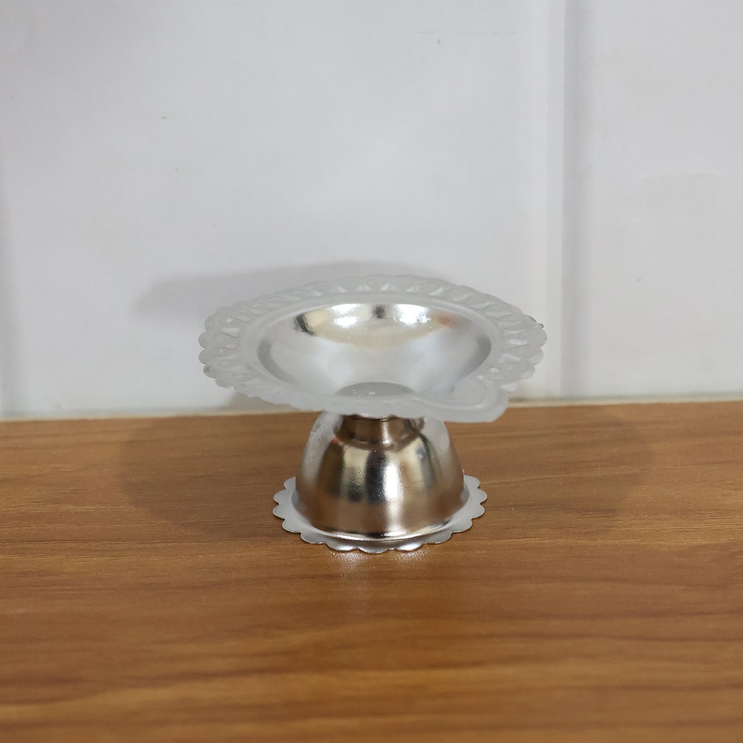 Stainless Steel Puja Diya Stand for Home Mandir - Traditional Oil Lamp (1 Pc) - Happy Price - Image 7