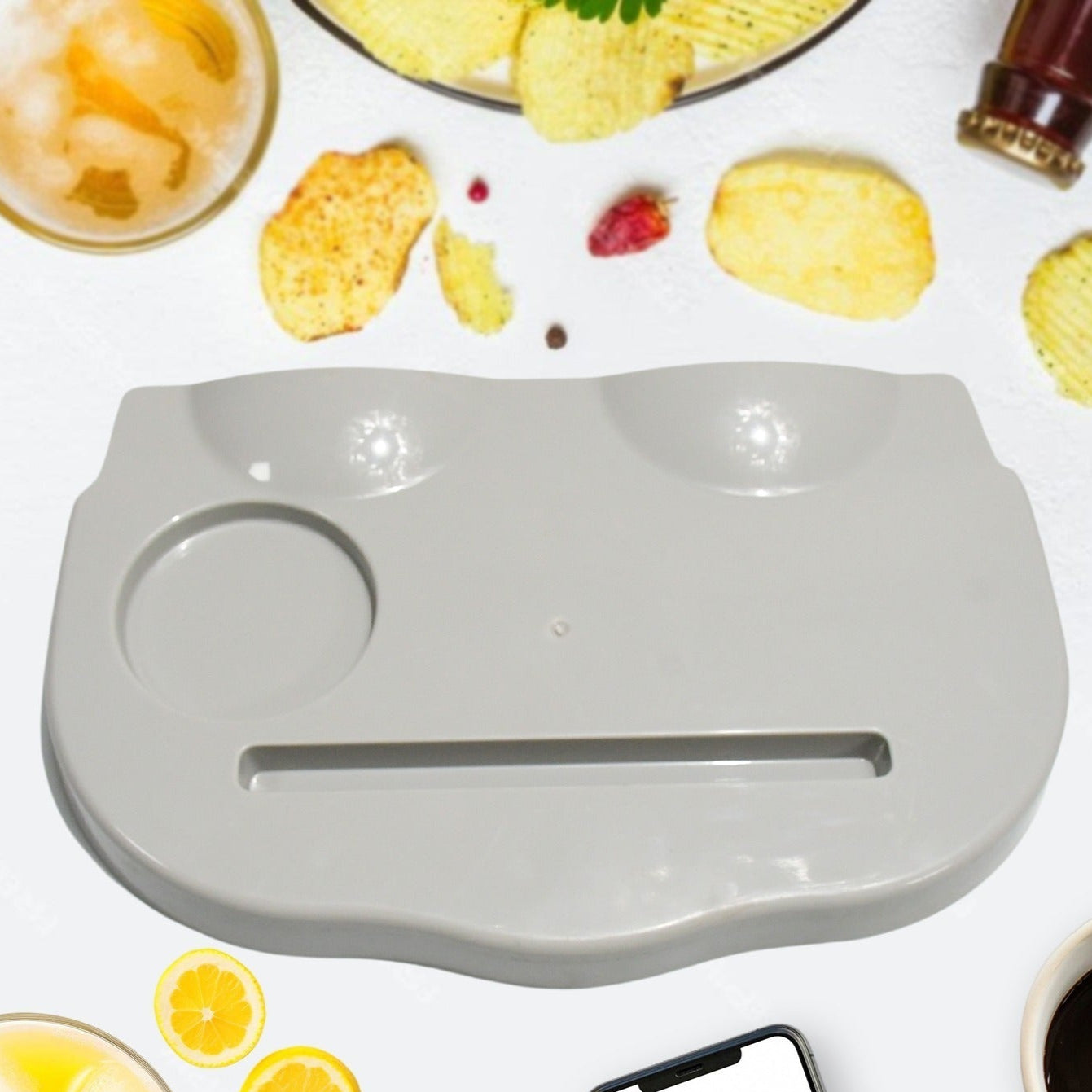 Snack Caddy Tray With A Drink Cup Holder The Ultimate Movie Night - Happy Price - Image 1