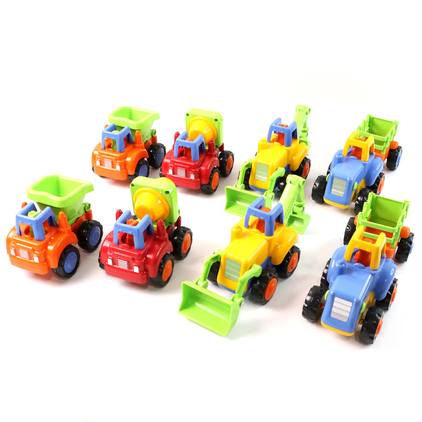 Funwoods 8 Pc Mini Construction Vehicle Toy Set for Kids - Happy Price - Image 2