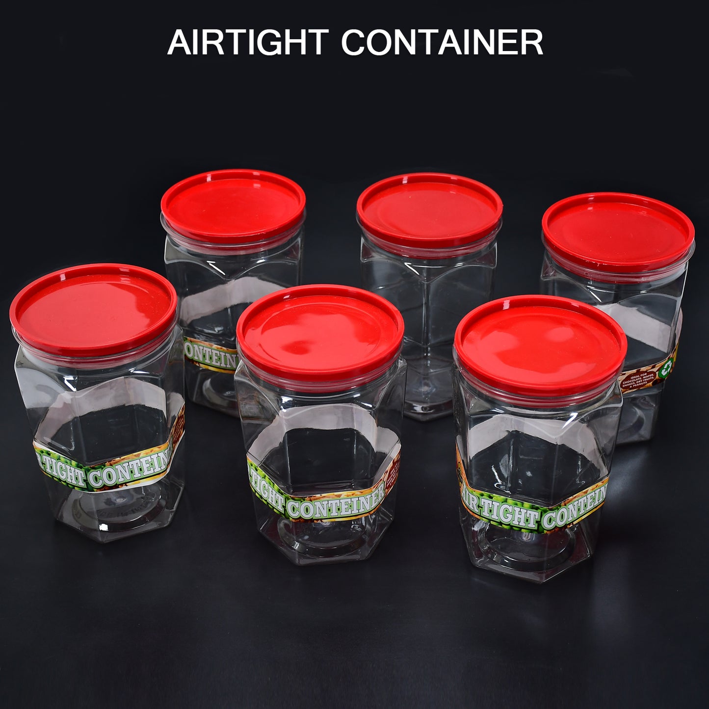Air Tight Kitchen Storage Container For Rice Dal Atta Bpa-free Flour Cereals Snacks Stackable Modular Round. (Approx - 1100ml Set Of 6pcs) - Happy Price - Image 7