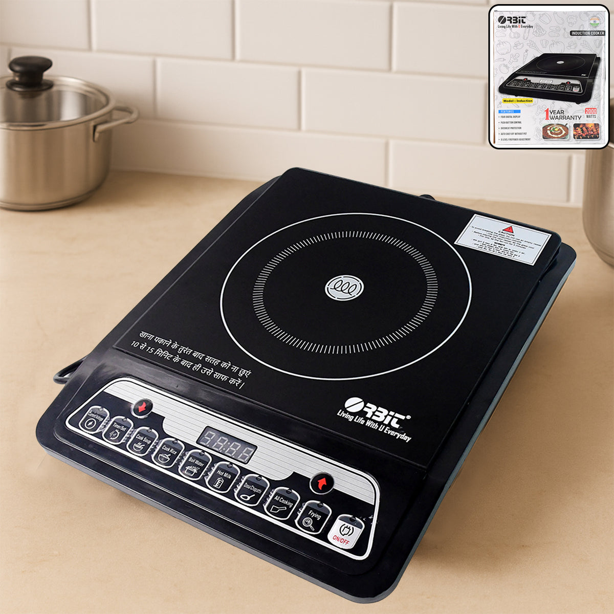 2000W Digital Induction Cooker with Touch Control & LED Display - 1 Pc - Happy Price - Image 3