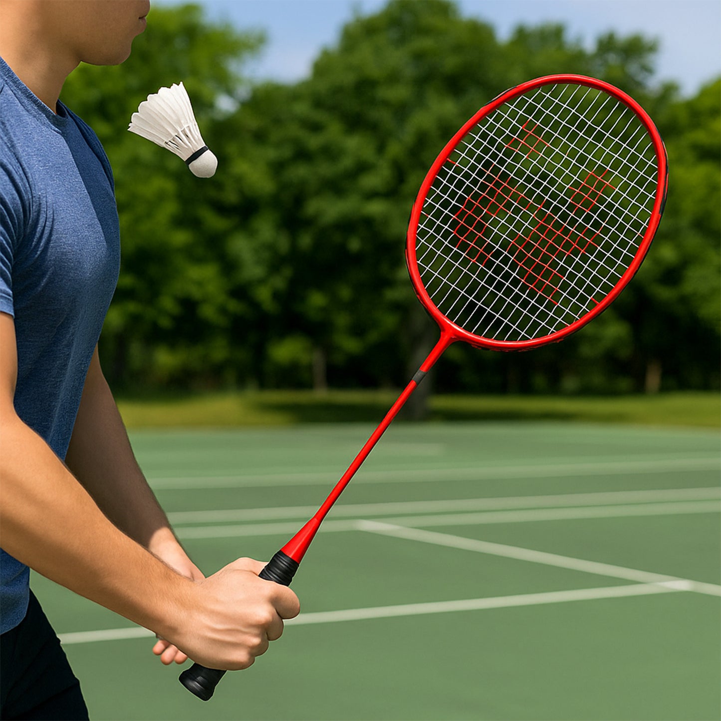 2 Pc Kids Badminton Racket Set with Carry Bag - Lightweight Fun for Beginners - Happy Price - Image 8