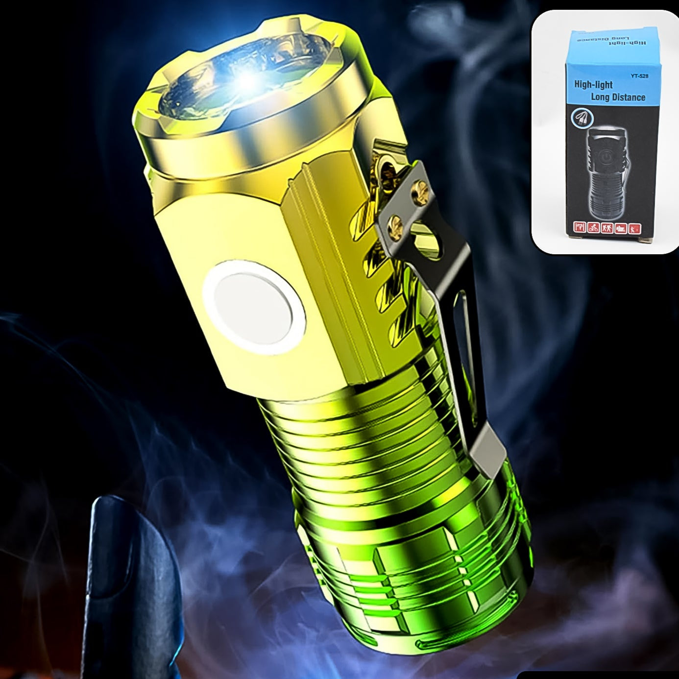 Usb Chargeable Mini 3 Led Flashlight Torch Light (1 Pc) - Happy Price - Image 1