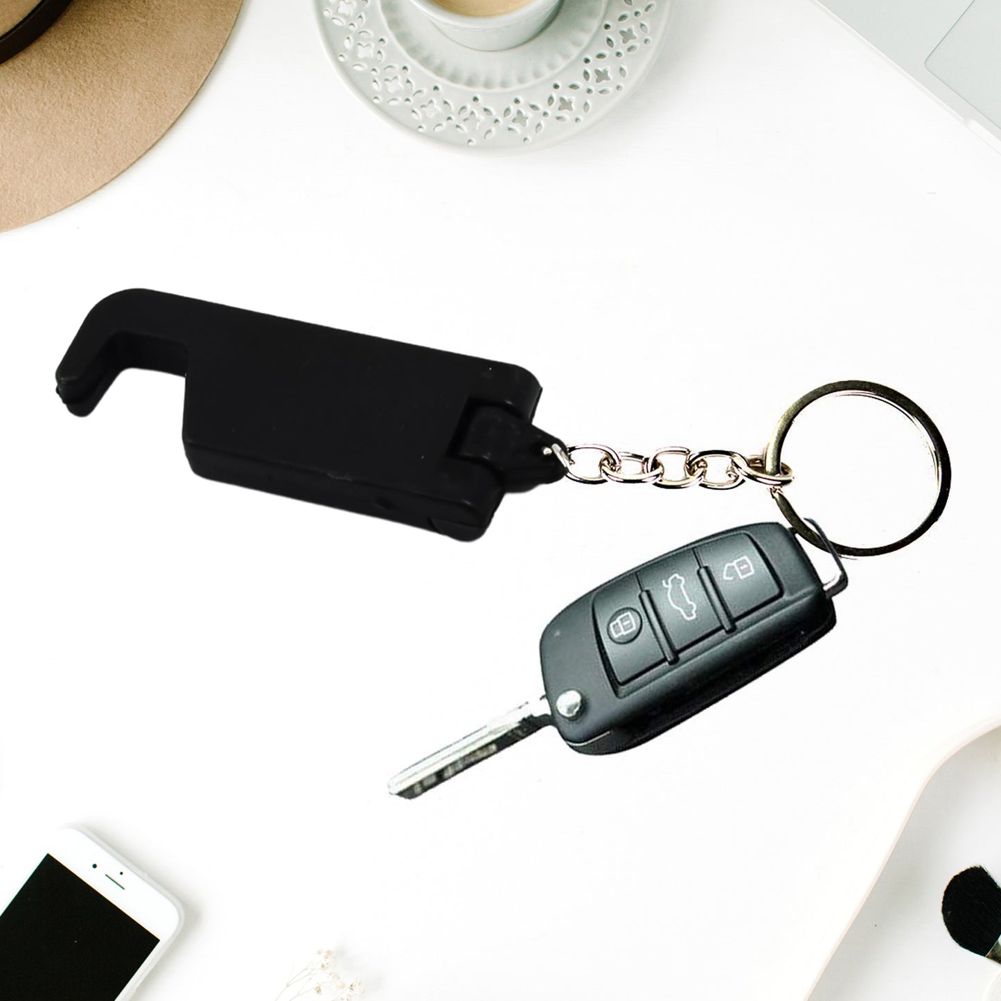 2 In 1 Plastic Keychain With Mobile Stand Phone Holder (100 Pcs Set Multicolor) - Happy Price - Image 6