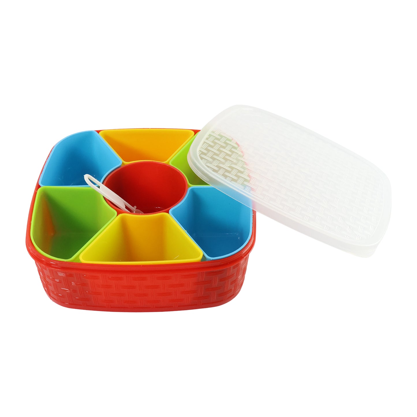 7-Section Dry Fruit & Snack Organizer Box with Spoon - Happy Price - Image 2