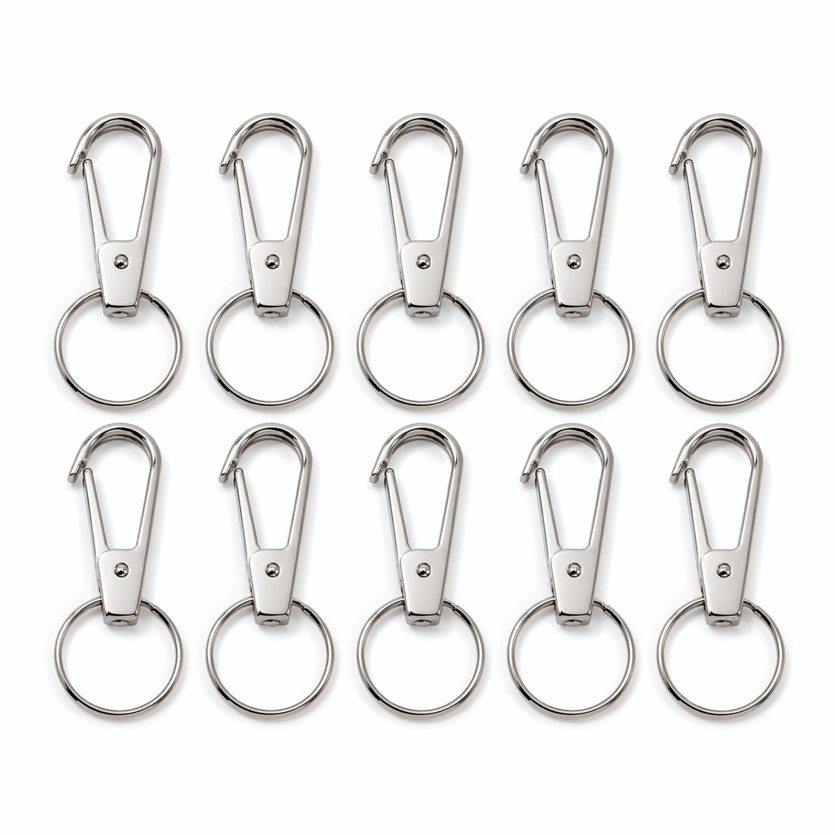Durable Metal Keychain Clip with Ring Set - 10 Pcs - Great Price - Image 4
