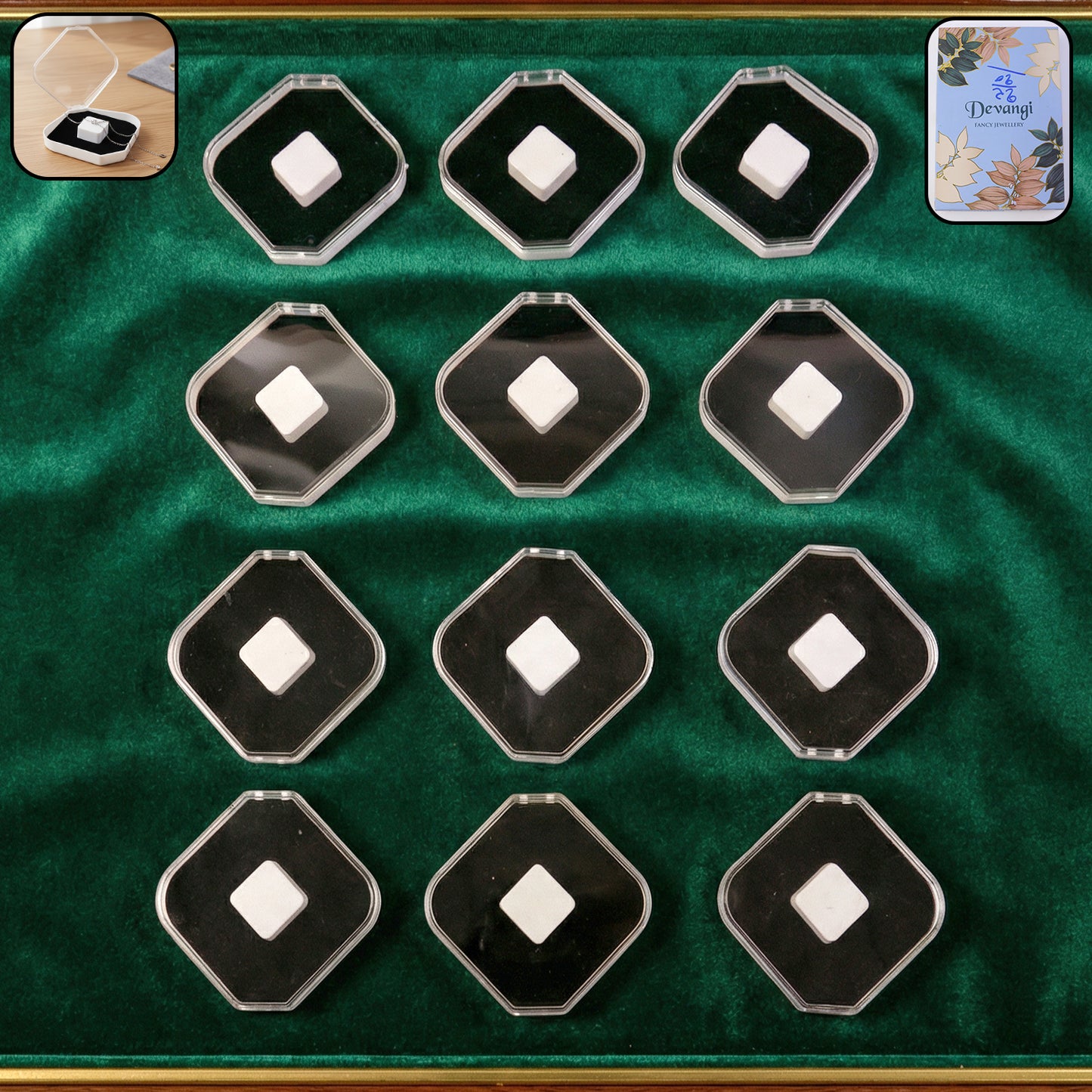 Jewellery Display Boxes - Set of 12 Mini Organizers for Rings, Earrings, and Small Items - Great Price - Image 2