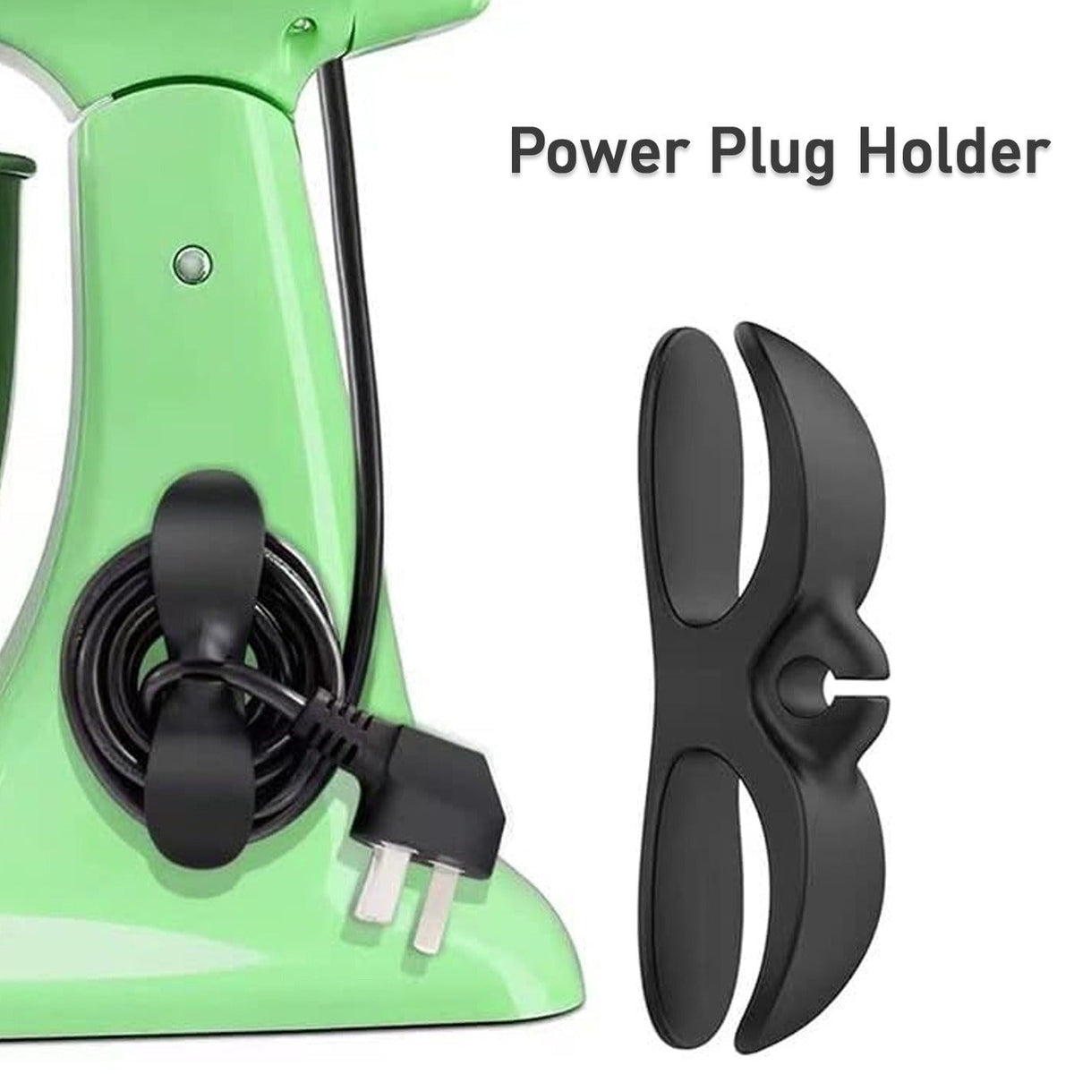 12657 Power Plug Holder Organizer For Appliances Tidy Cord Winder Cable Organizer Self Adhesive Wire Wrap Holder For Coffee Maker Pressure Cooker Etc (1 Pc 8x3 Cm) - Happy Price - Image 1