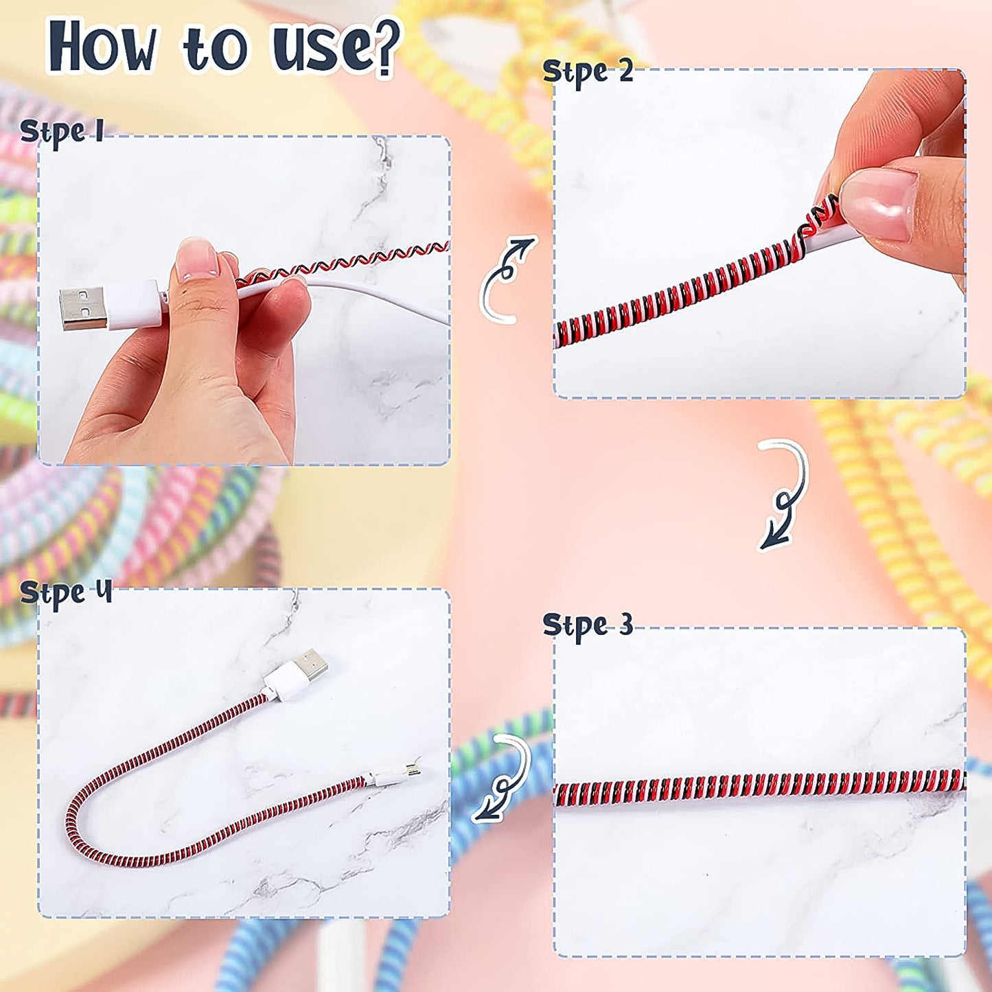 Flexible Spiral Cable Protector Sleeve (1 Pc) - Happy Price - Image 6