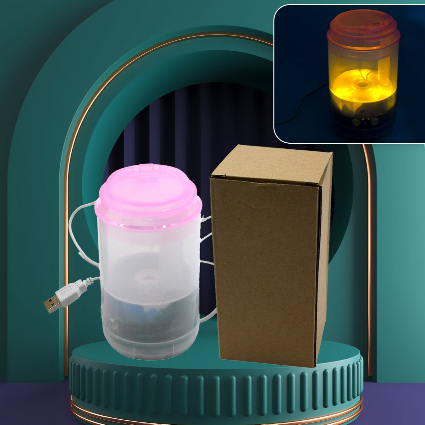 Portable Cool Mini Humidifier Usb Power Supply Air Humidifier Mini Air Humidifier Can Add Essential Oil Suitable For Study Room Bedroom Baby Room Office Car - Happy Price - Image 1