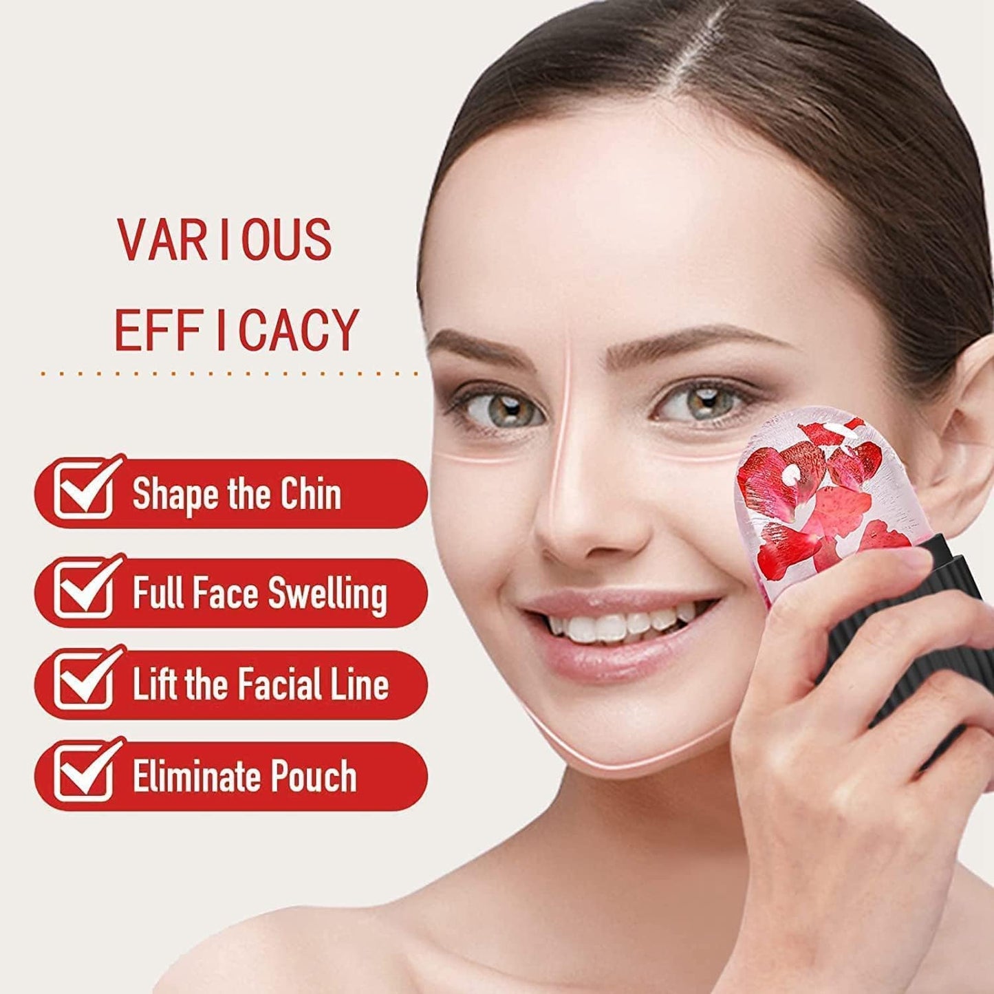 Face Ice Roller Ice Roller For Face Ice Roller For Face Massager Face Ice Treatment Reduce Face Swelling And Under Eye Puffiness (Black) - Happy Price - Image 3