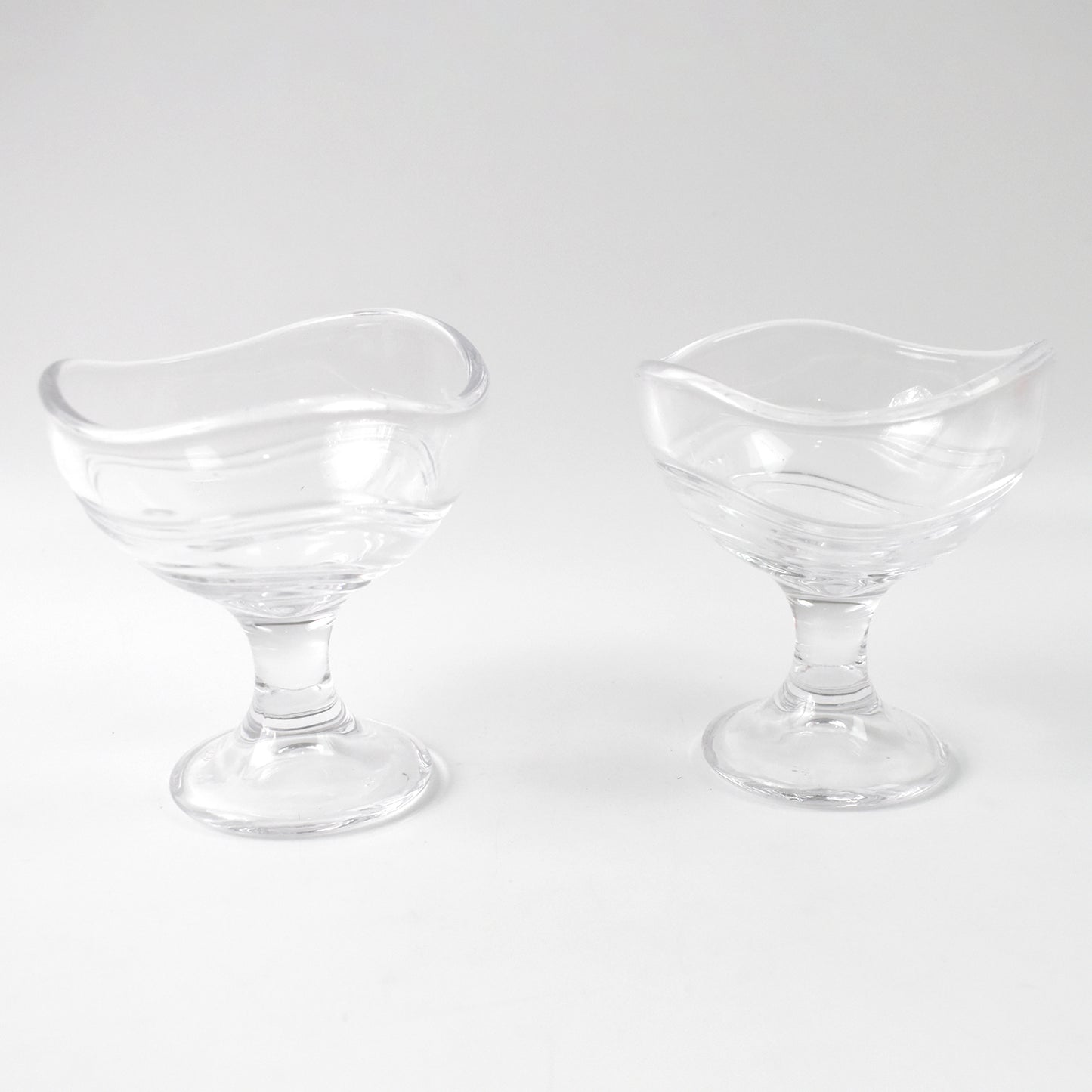 Set of 2 Glass Dessert Bowls - Elegant Footed Ice Cream Cups for Sundaes & Parfaits - Great Price - Image 4
