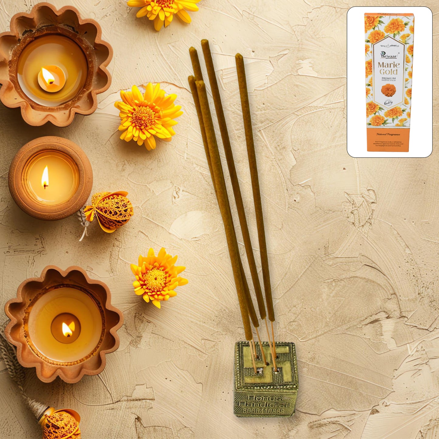 Marie Gold Premium Incense Stick Agarbatti For Home Office - Happy Price - Image 4