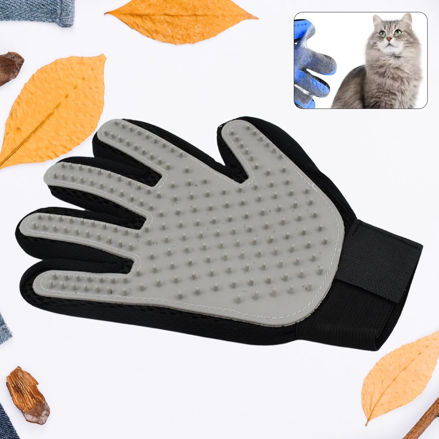 Grey True Touch Gloves Gloves Bathing Tool (1 Pc) - Happy Price - Image 2