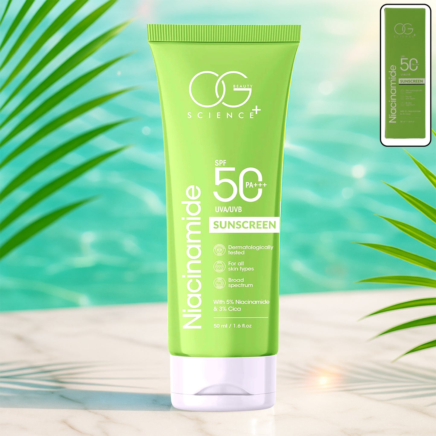 SPF 50 PA+++ Niacinamide Sunscreen 50 ML - Broad Spectrum UVA/UVB Protection - Happy Price - Image 3