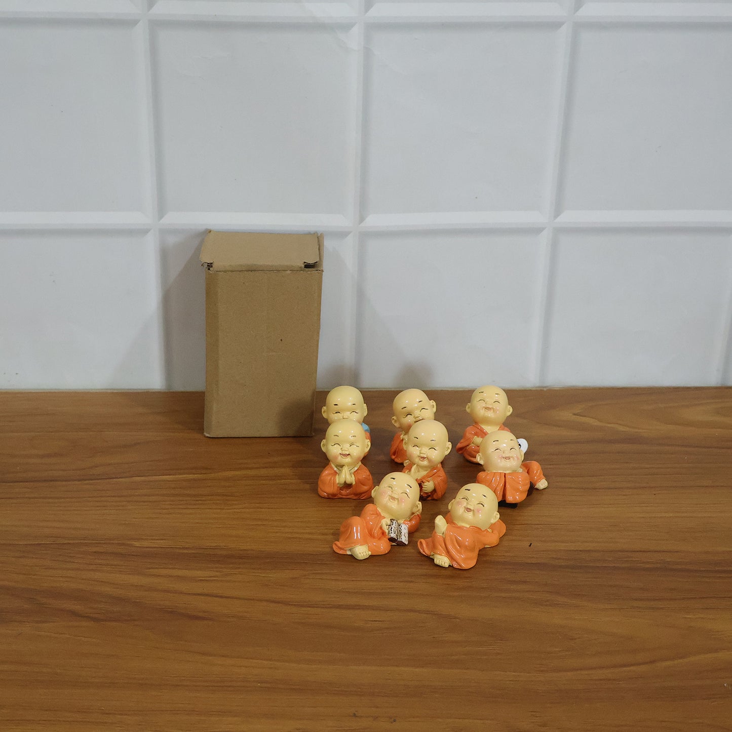 Set of 8 Mini Buddha Monk Figurines for Car, Home & Office Decor - Great Price - Image 6