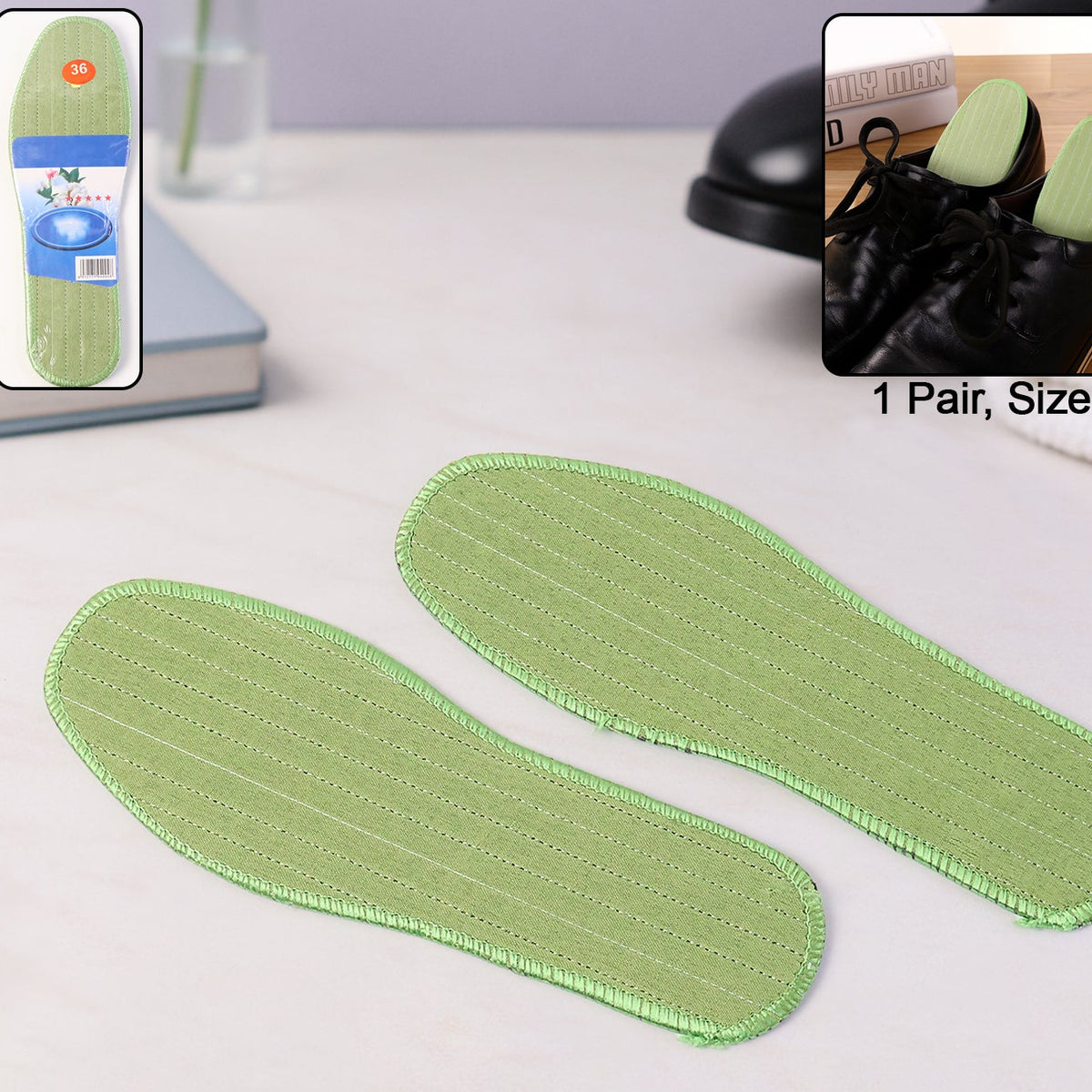 Comfort Shoe Insoles for Size 36 Foot Support - 1 Pair Breathable Cushioning - Happy Price - Image 1