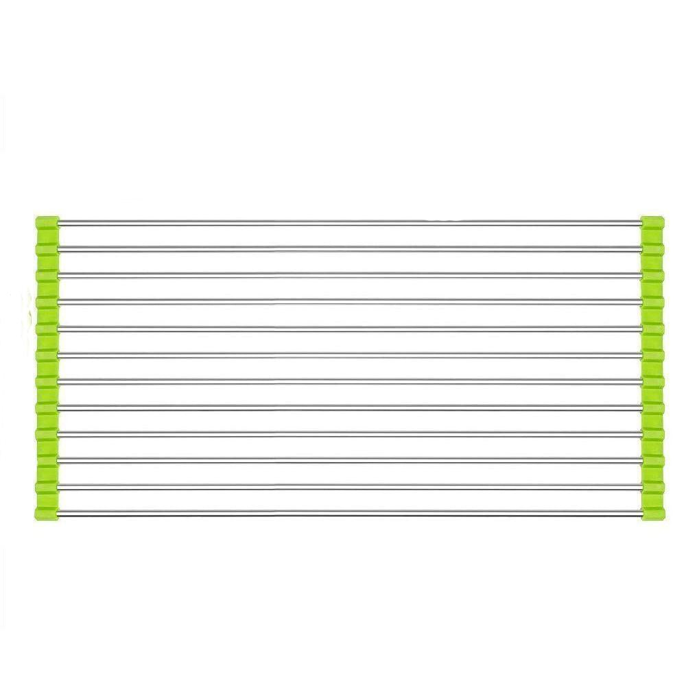 Roll-Up Dish Drying Rack for Kitchen Sink - Stainless Steel & Silicone - Happy Price - Image 7