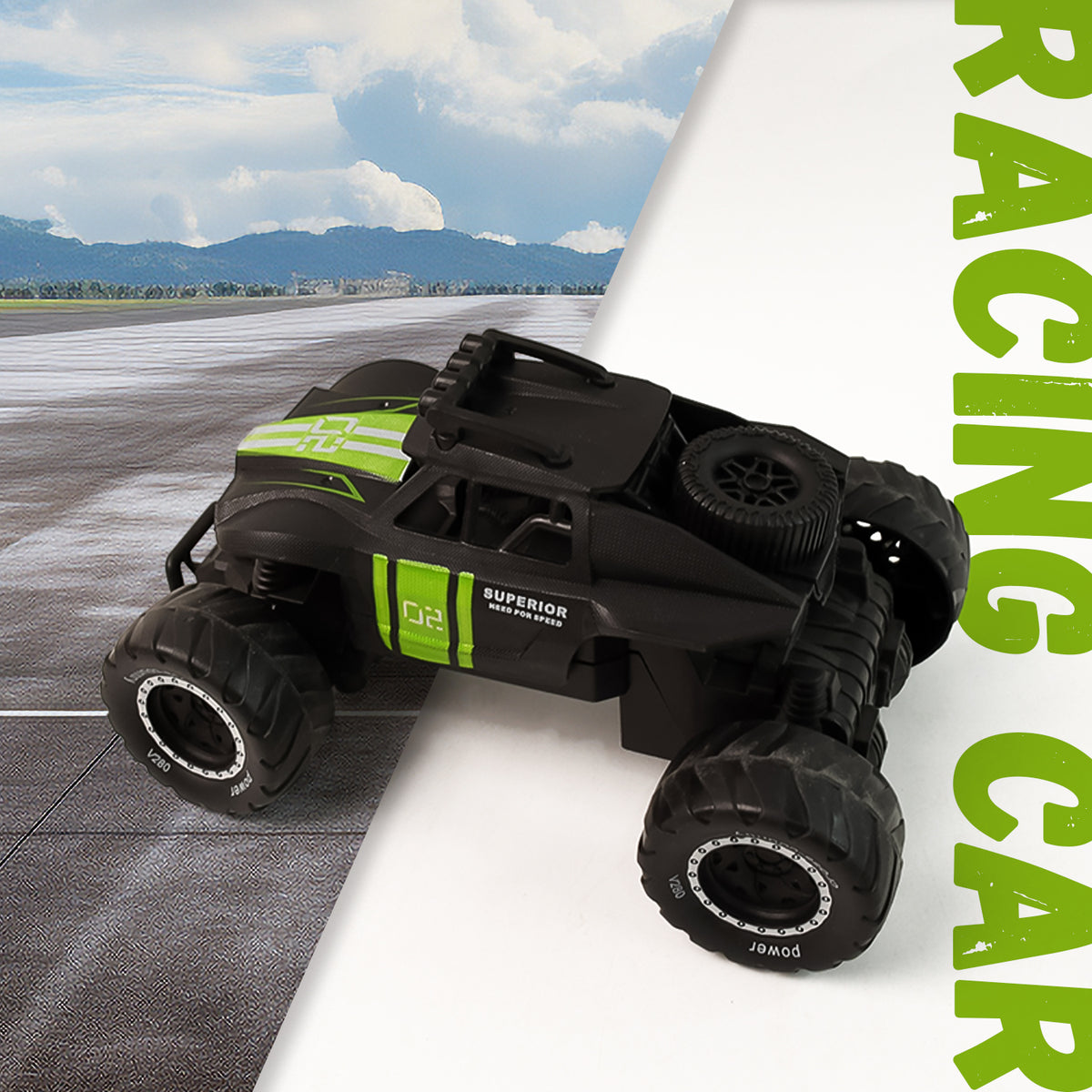 Electroplay Remote Control Monster Truck Toy - 4WD Style RC Car with Oversized Tires for Kids (1 Set) - Great Price - Image 6