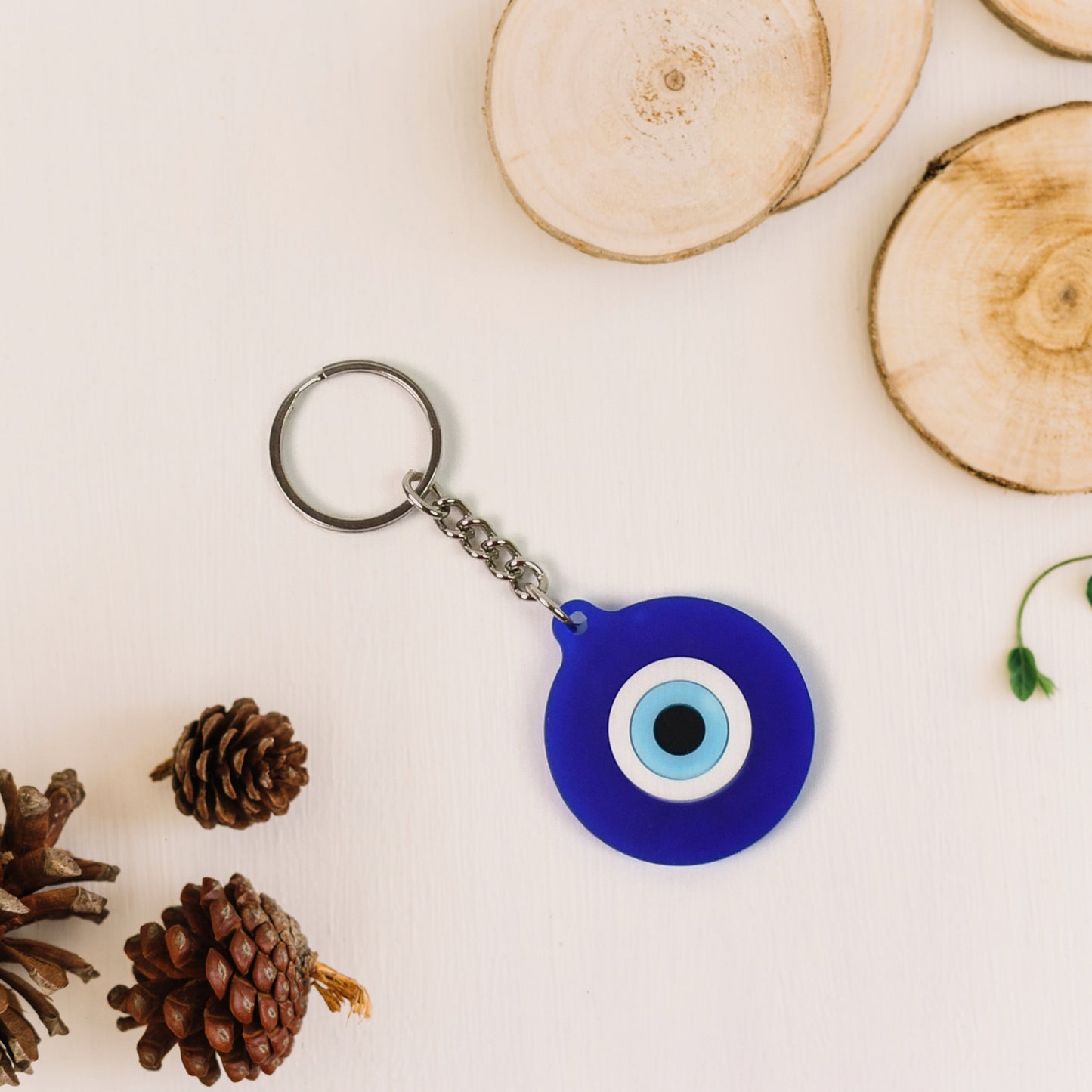 Evil Eye Rubber Silicone Keychain (1 Pc Blue Color) - Happy Price - Image 4