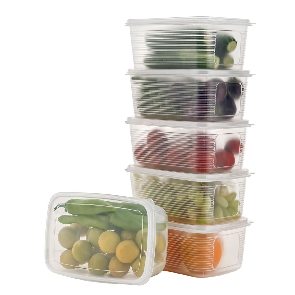 6 Pcs Multipurpose Plastic Food Storage Container Set - Happy Price - Image 4