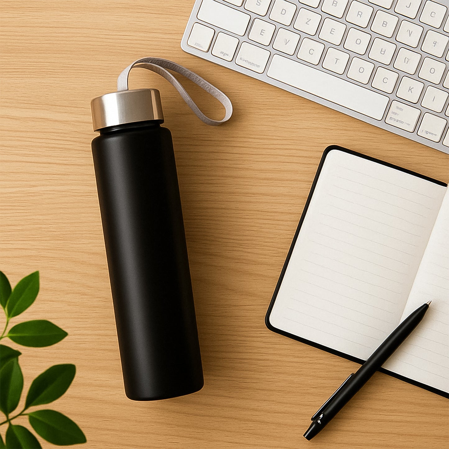 Portable Stainless Steel Water Bottle With Strap (Approx 250ml) - Happy Price - Image 4