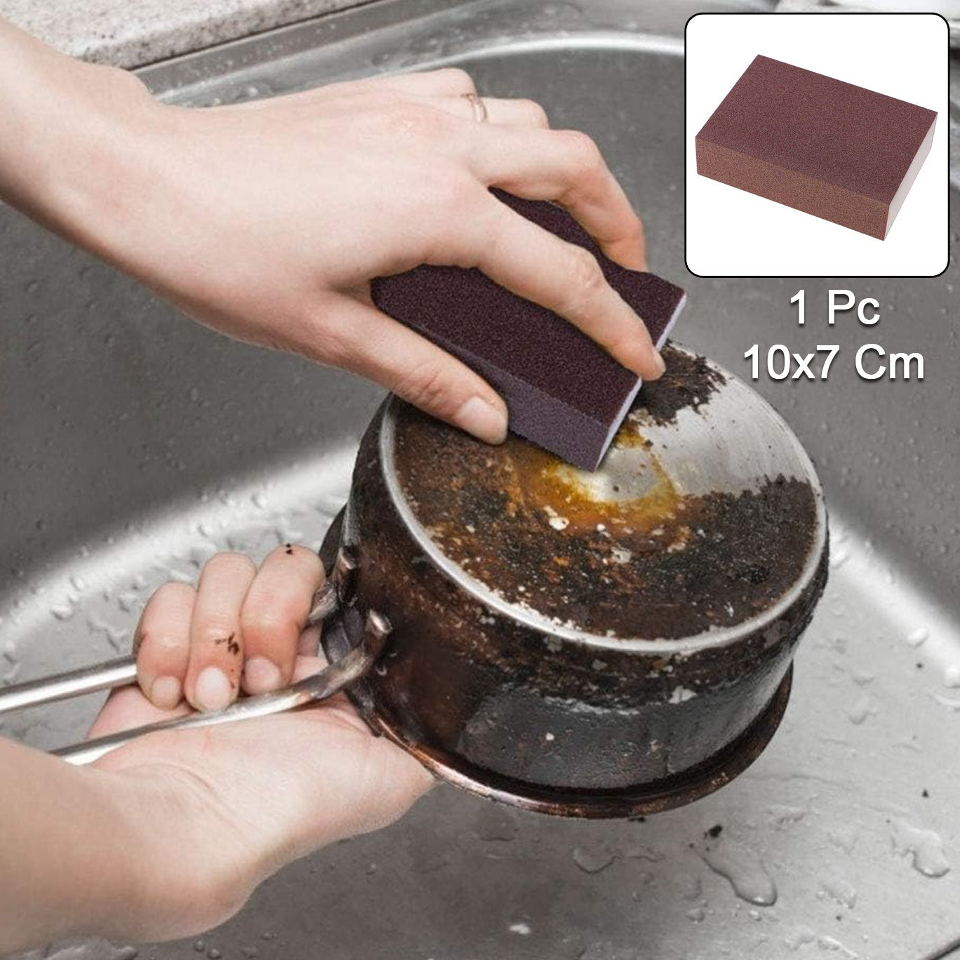 Heavy Duty Kitchen Scrub Sponge for Tough Stains - 1 Pc - Happy Price - Image 1