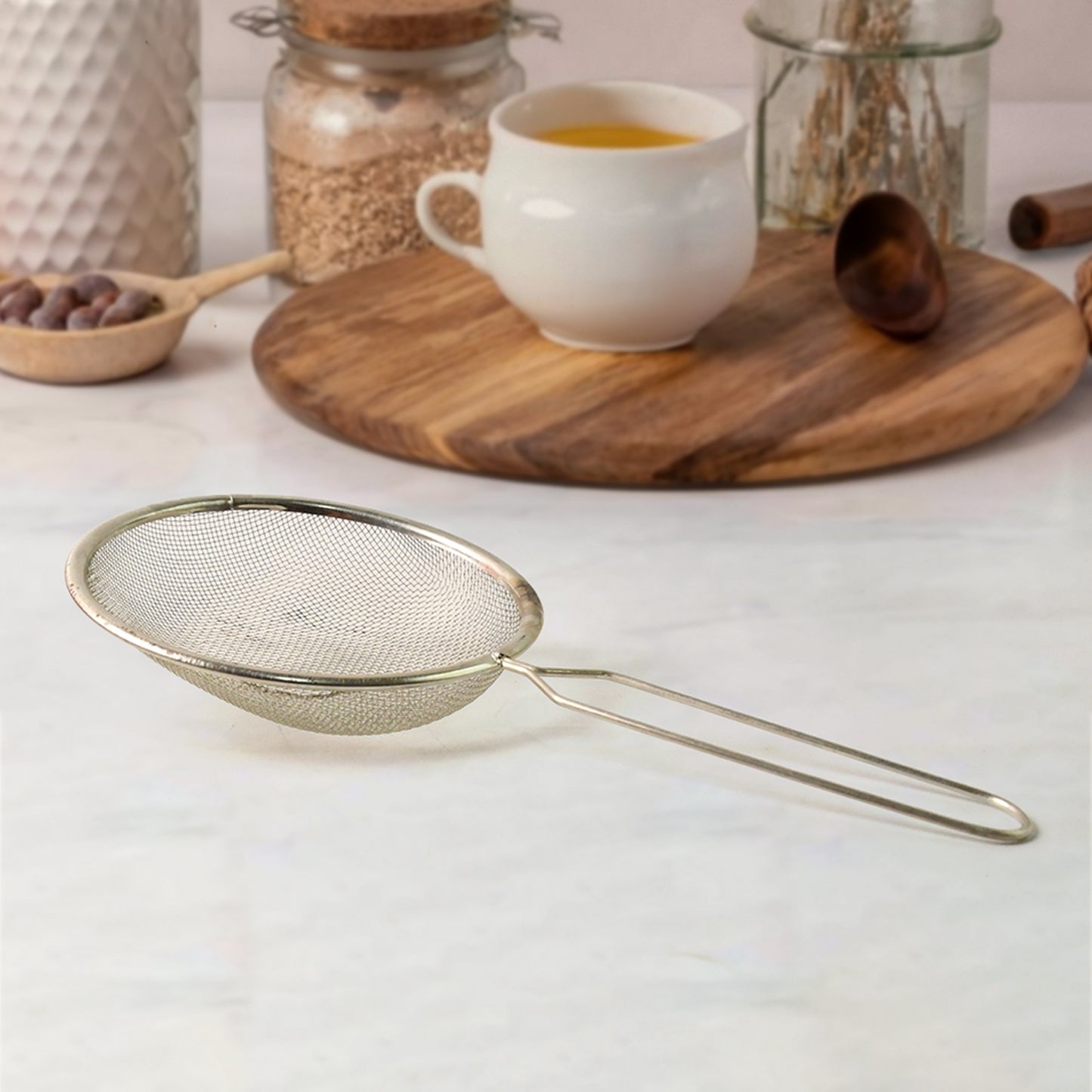 Stainless Steel Fine Mesh Tea Coffee Strainer (1 Pc) - Happy Price - Image 6