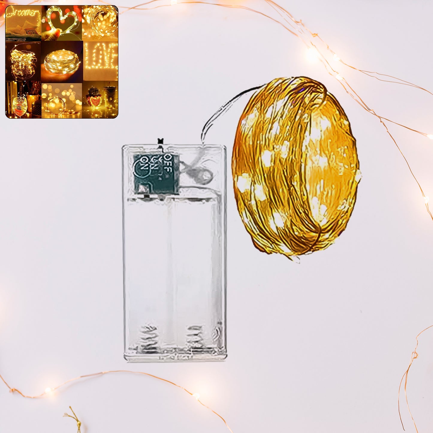 Led Flexible Wire Waterproof Lights For Party (2aa Battery Operated Battery Not Included) - Happy Price - Image 2