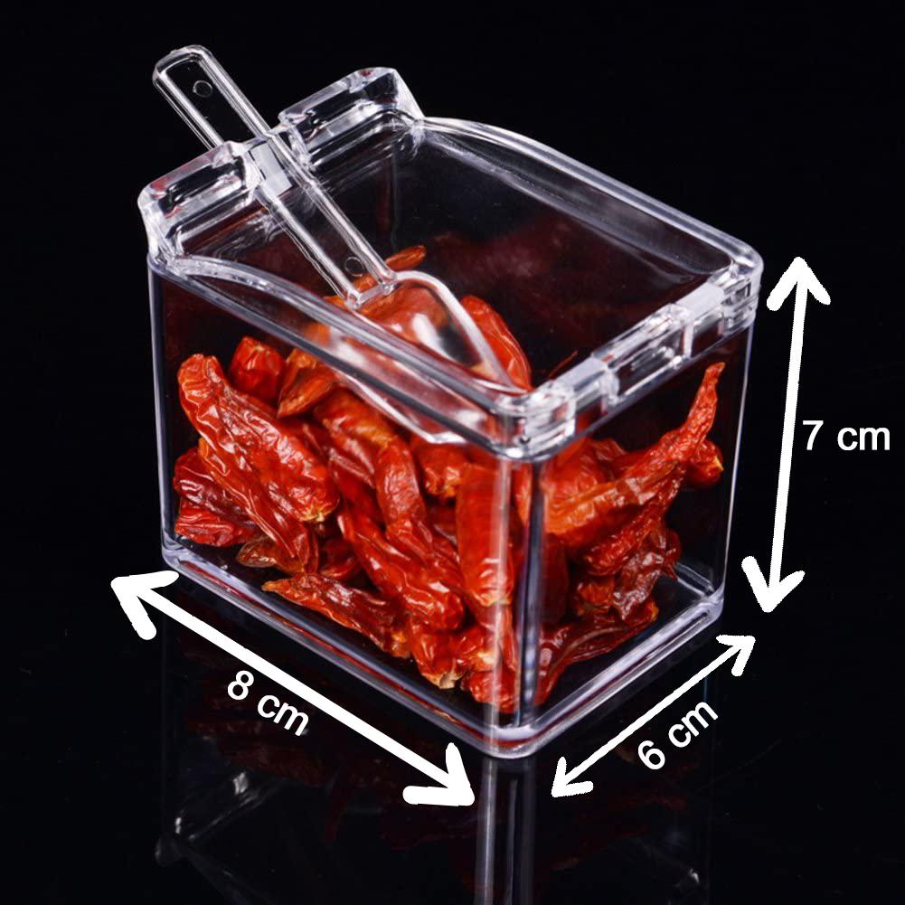 Acrylic Spice Box with 4 Compartments and Spoons for Kitchen - Great Price - Image 5