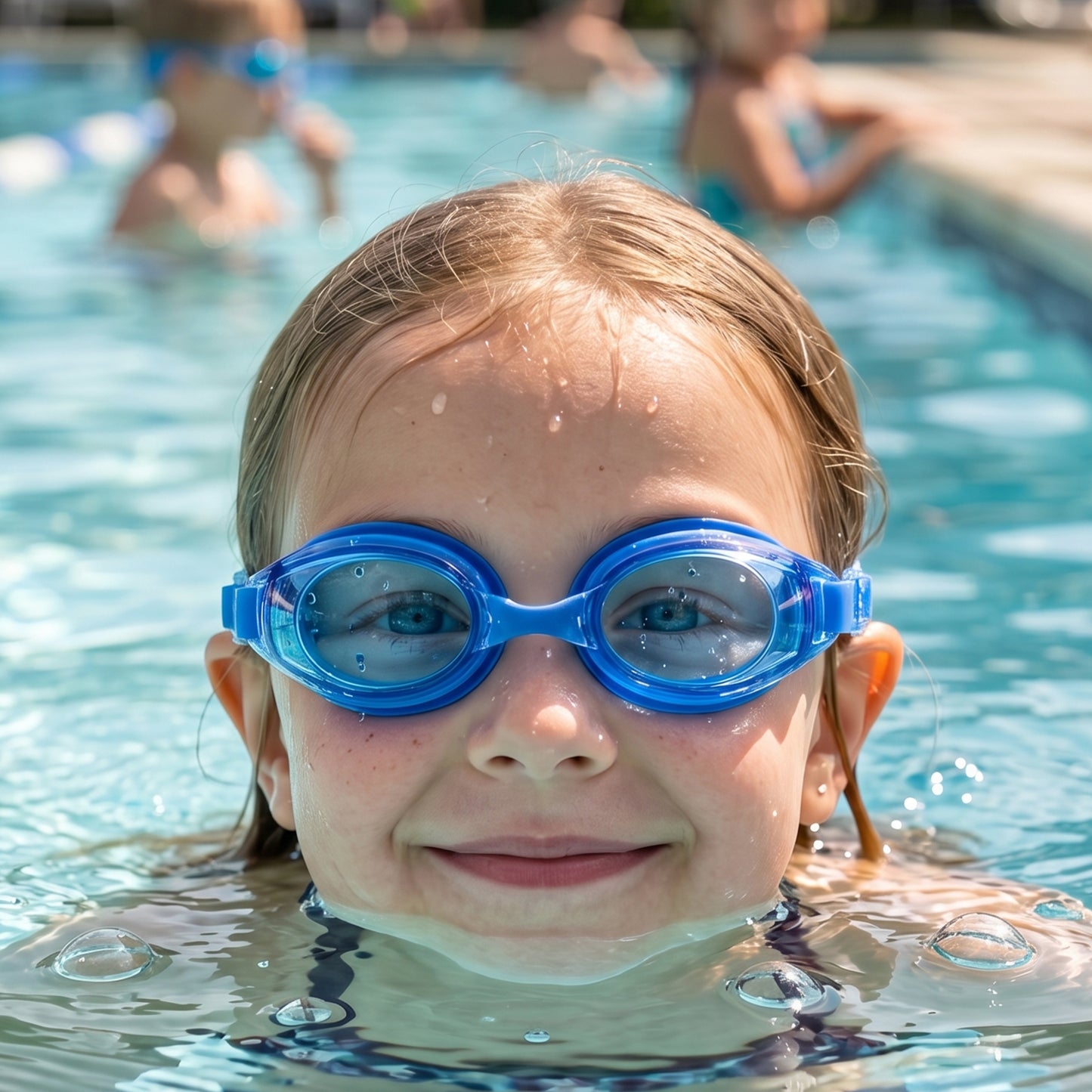 Kids Premium Swimming Goggles With Crystal Clear Lens And Secure Fit 1 Pc