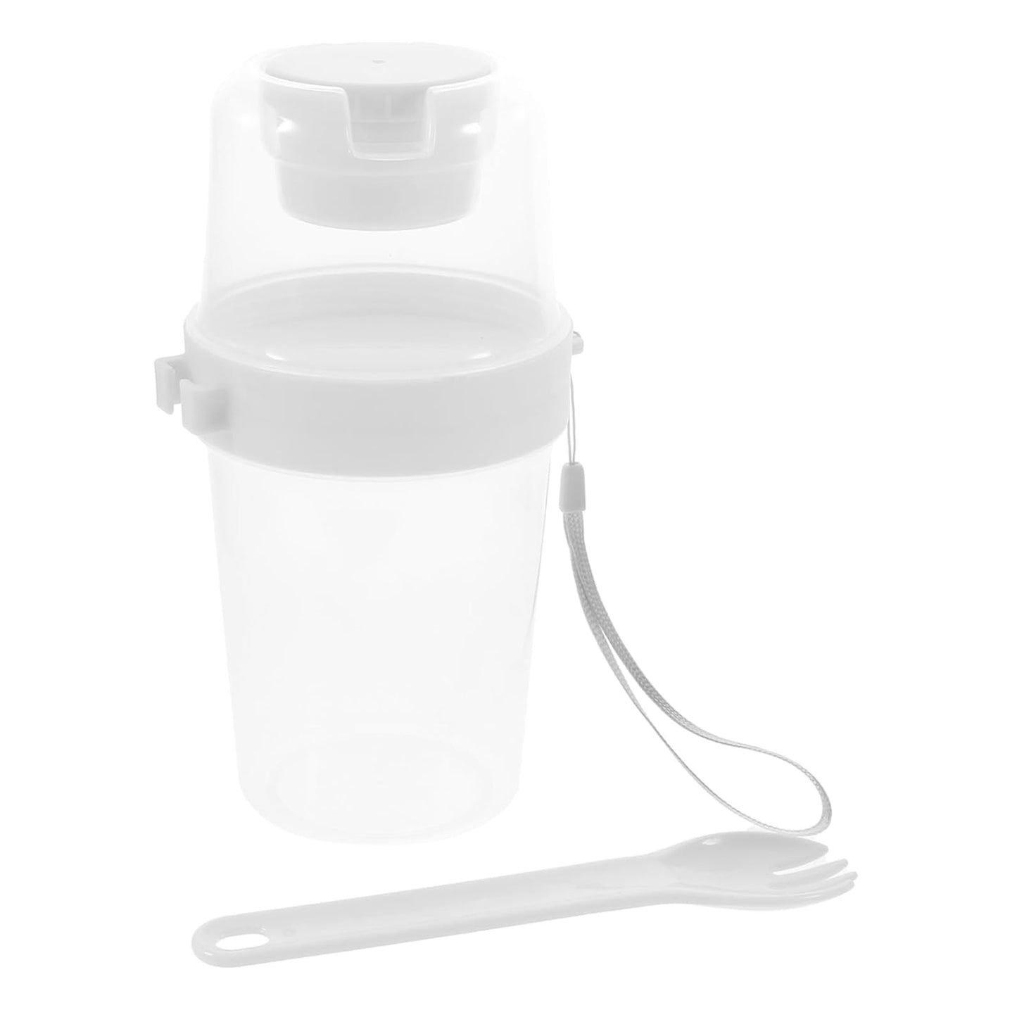 2-piece Salad Cup Lunch Container With Dressing Storage And Reusable Fork - Happy Price - Image 6