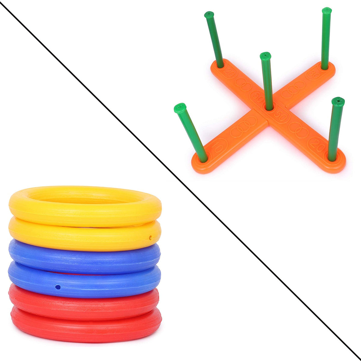 13 Pc Ring Toss Game Widely Used By Childrens And Kids For Playing And Enjoying Purposes And All In All Kinds Of Household And Official Places Etc. - Happy Price - Image 3
