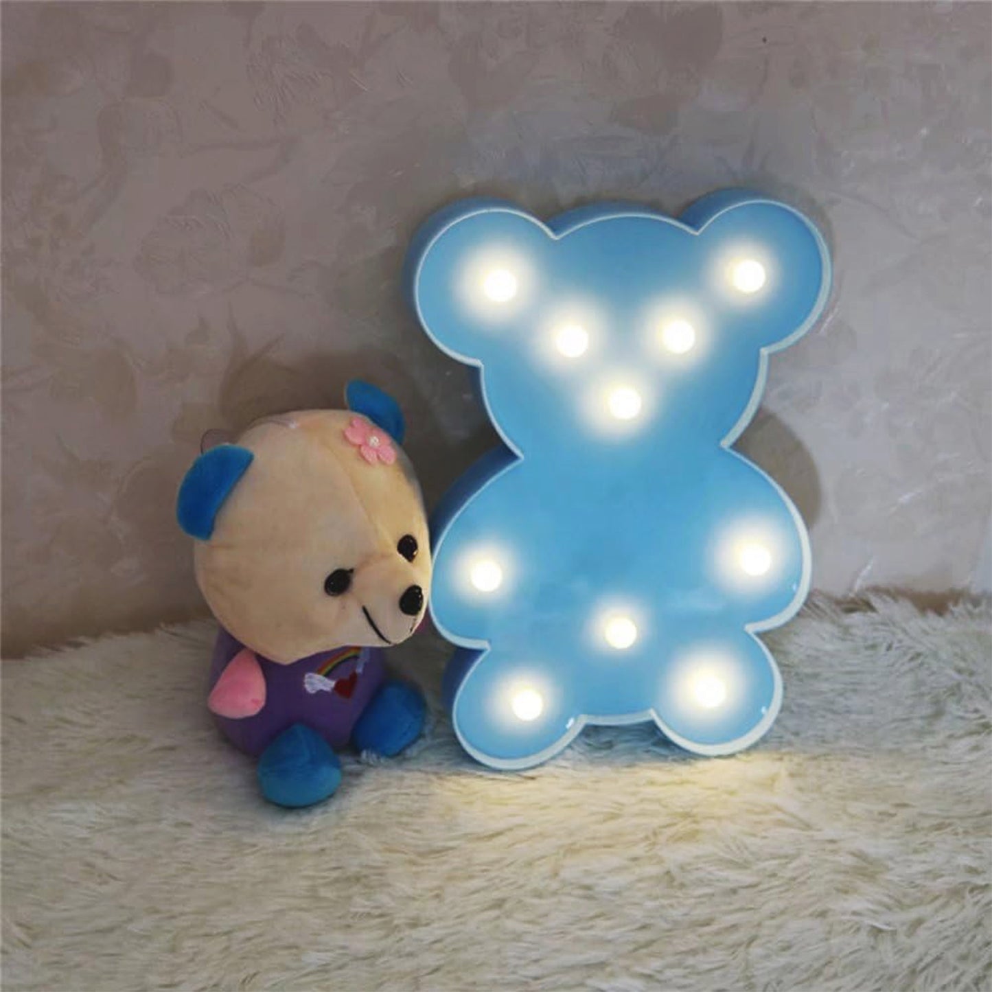 Teddy Bear LED Night Light - Battery Operated Decorative Lamp (1 Pc) - Happy Price - Image 5