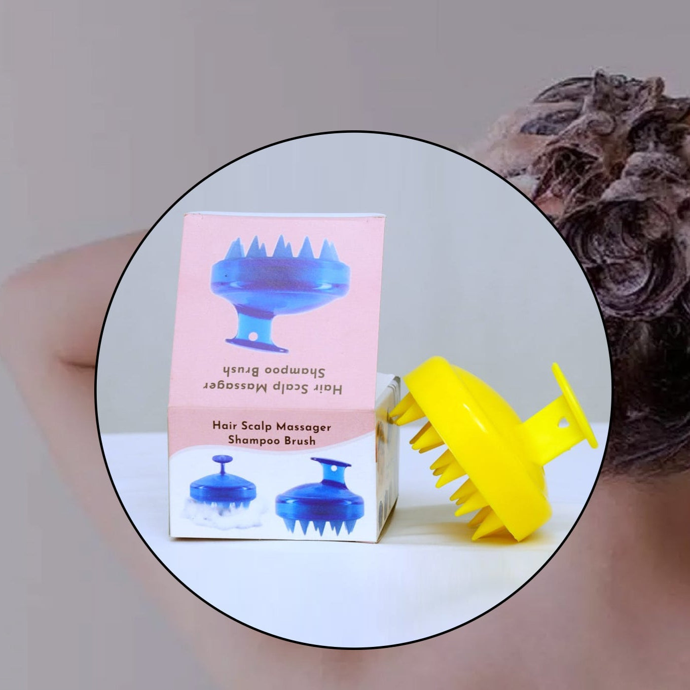 Hair Scalp Adjustable Massager Shampoo Brushscalp Shampoo Brush - Happy Price - Image 1