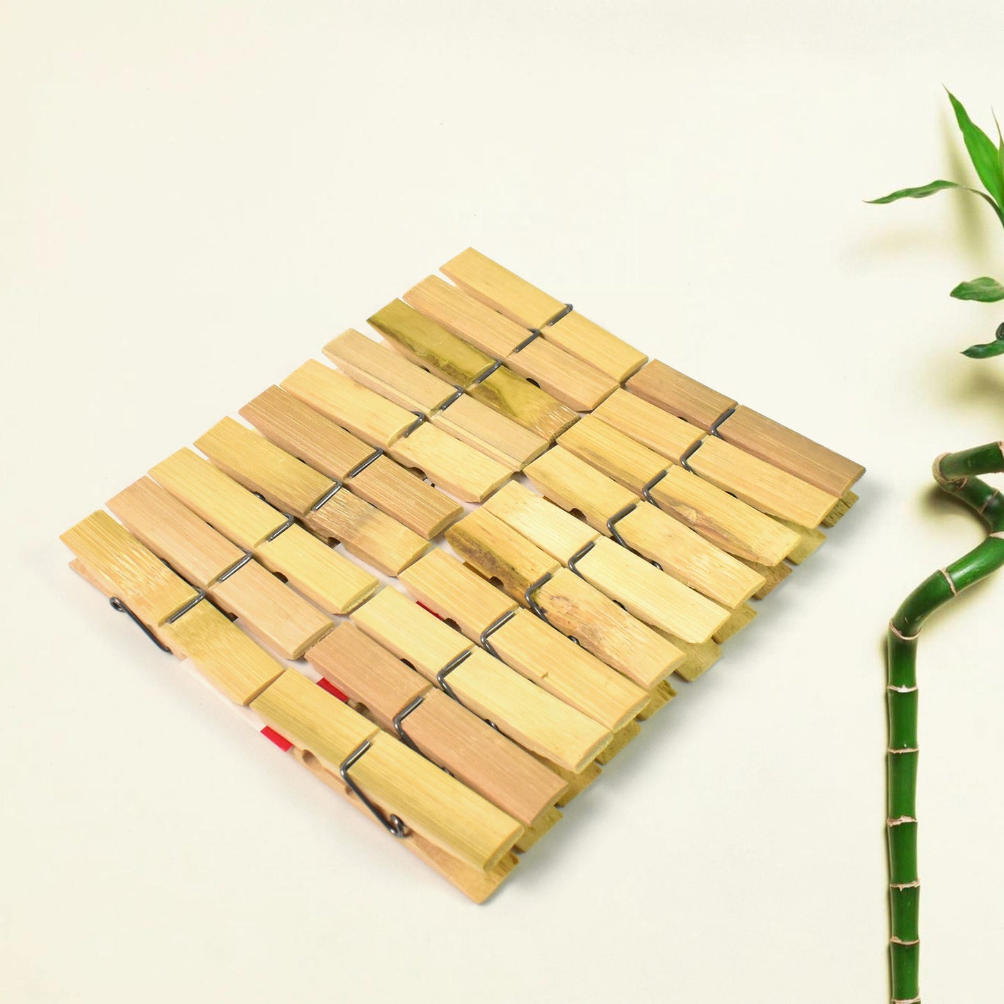Heavy Duty Bamboo Wooden Cloth Clips Pegs (20 Pcs Set) - Happy Price - Image 2