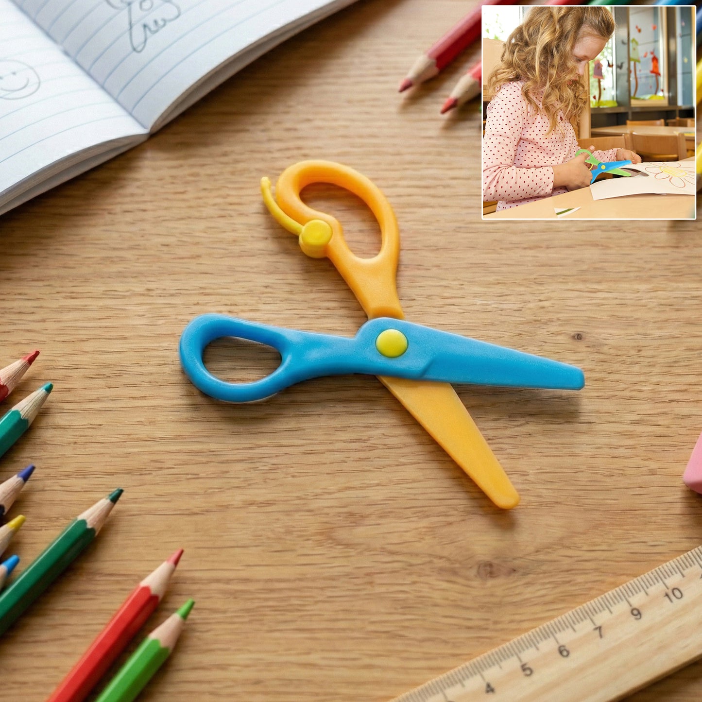Child-Safe Plastic Scissors for Kids - 1 Pc - Happy Price - Image 2