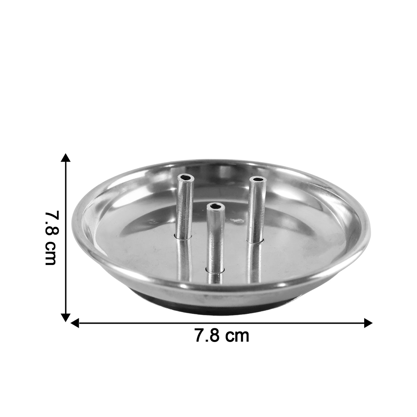 Stainless Steel Agarbatti Stand with 3 Stick Holder & Ash Catcher - 1 Pc - Happy Price - Image 7