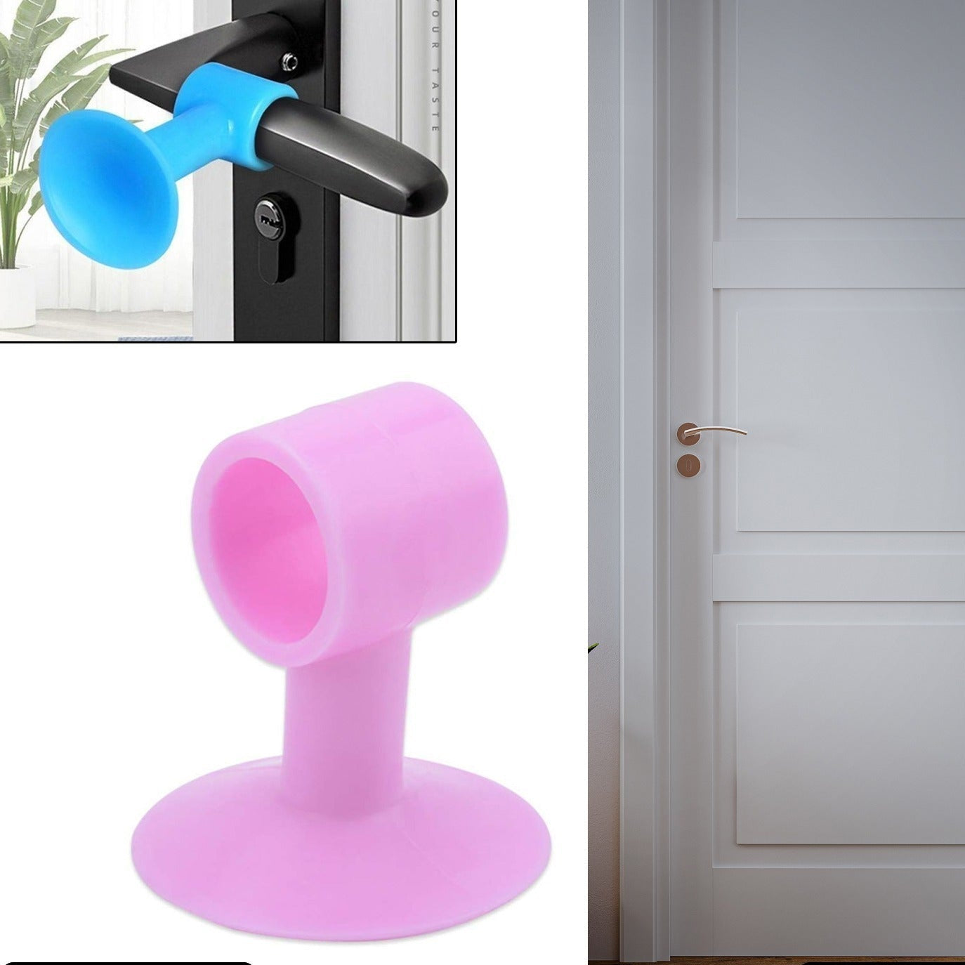 Door Stopper Mini Anti-collision Silicone Door Handle Crash Pad - Happy Price - Image 1