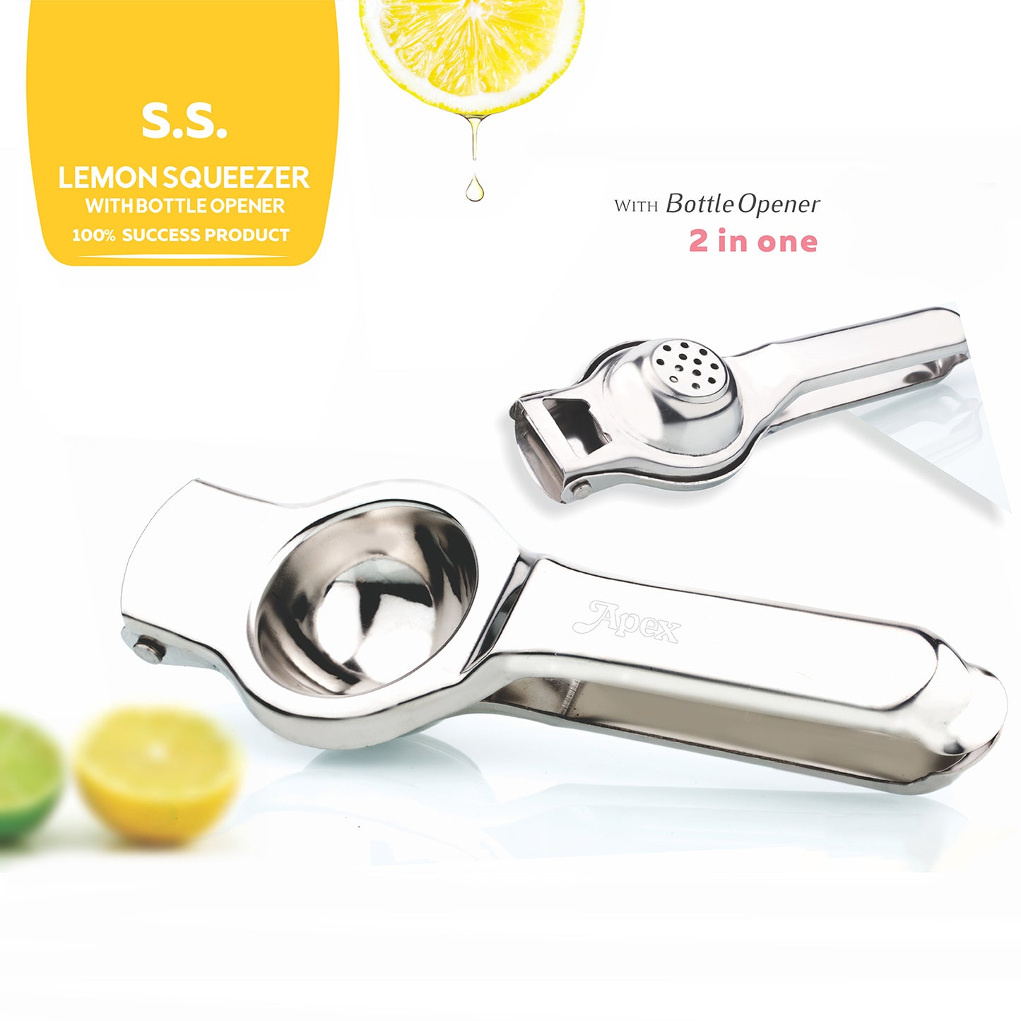 Apex Heavy Duty Stainless Steel Lemon Press Squeezer - Happy Price - Image 5