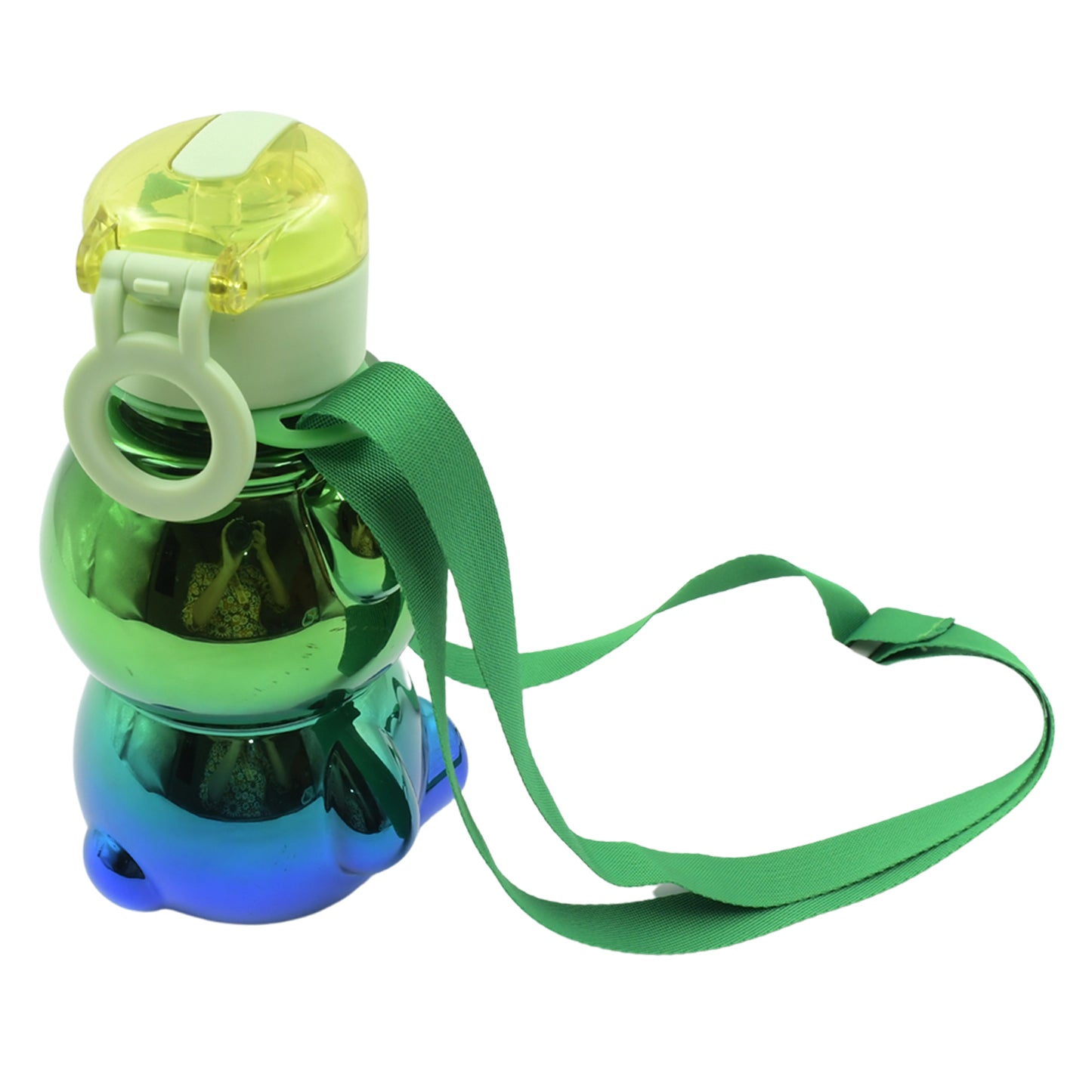Cute Plastic Water Bottle Straw Bottle With With Adjustable Shoulder Strap And Stickers Portable Drinking Cup Water Bottle For Kids - Happy Price - Image 3