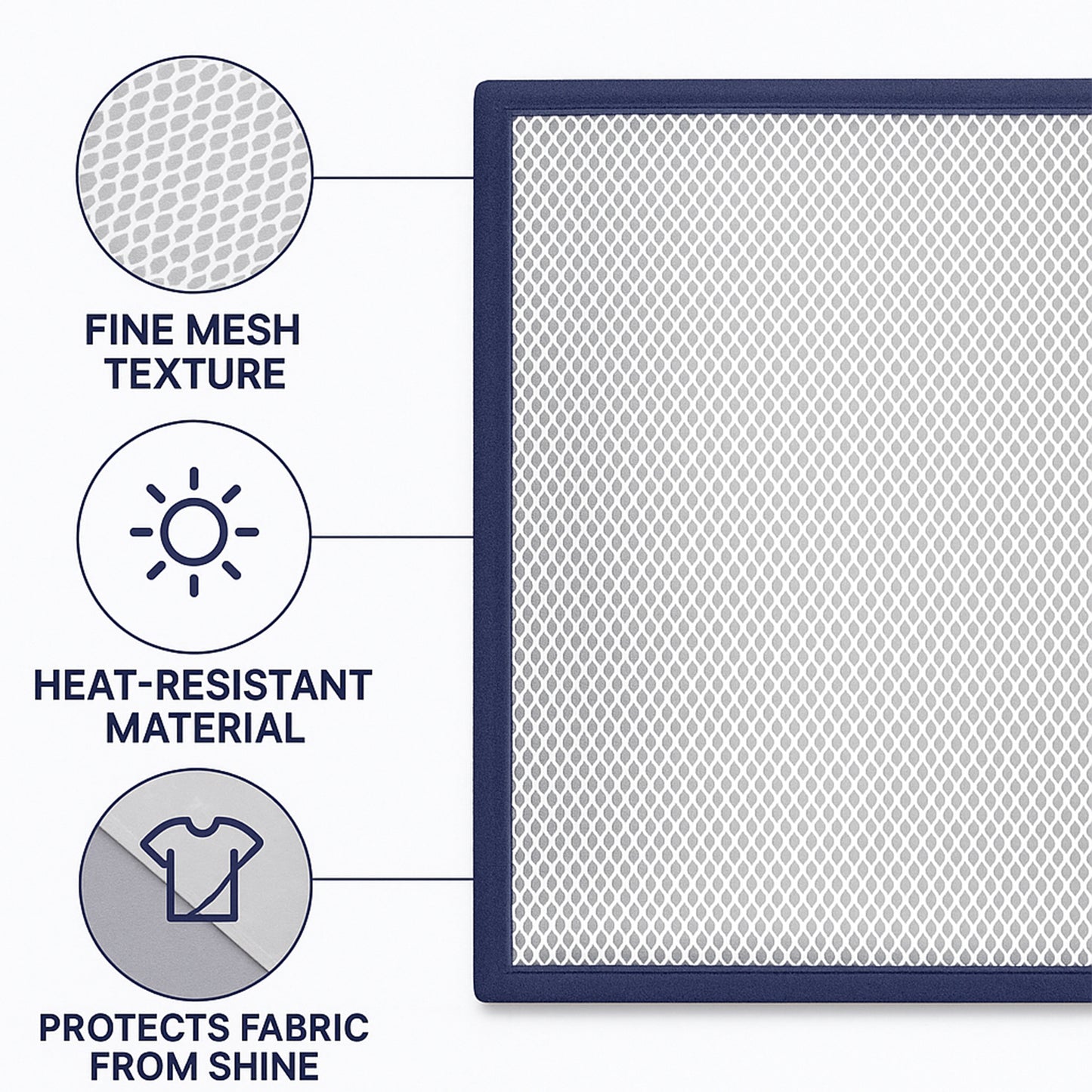 Heat-resistant Ironing Mesh Press Cloth (65 40 Cm 1 Pc )