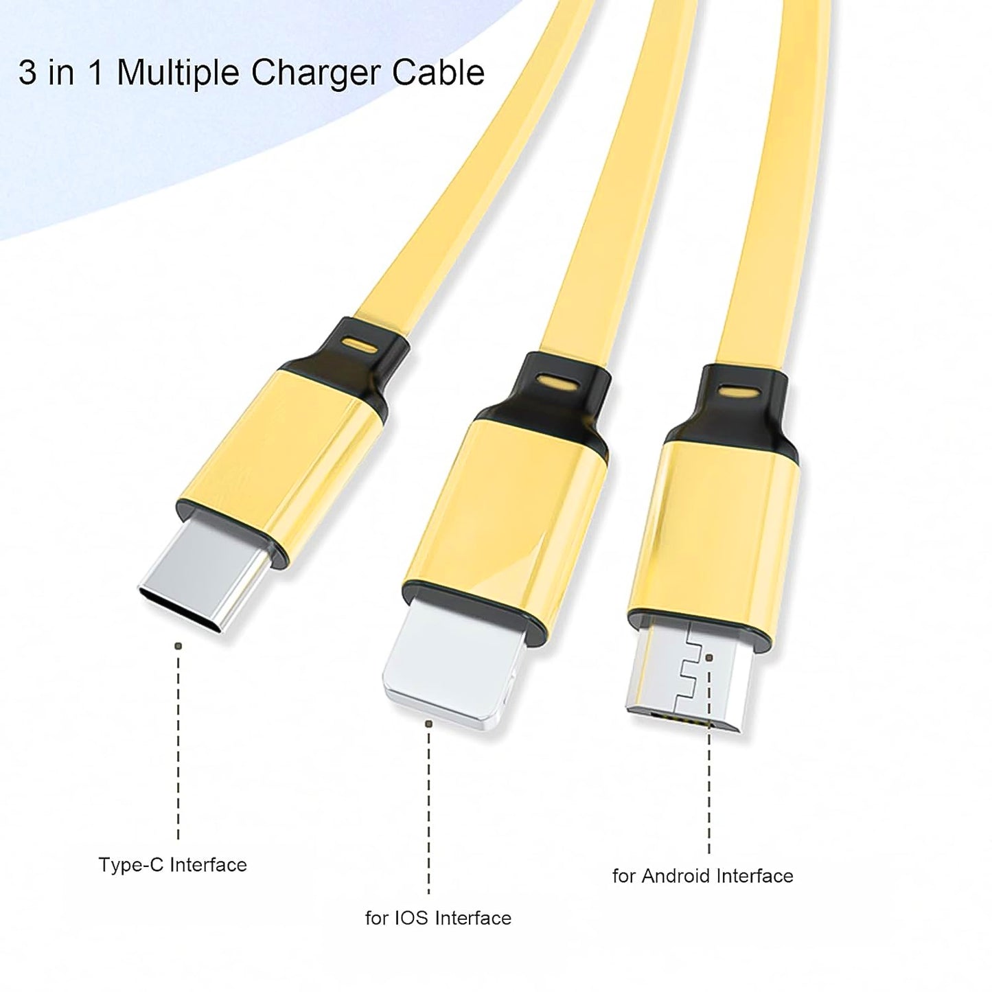 3-in-1 Retractable Charging Cable for Mobile Devices (1 Pc, Assorted Colors) - Happy Price - Image 3