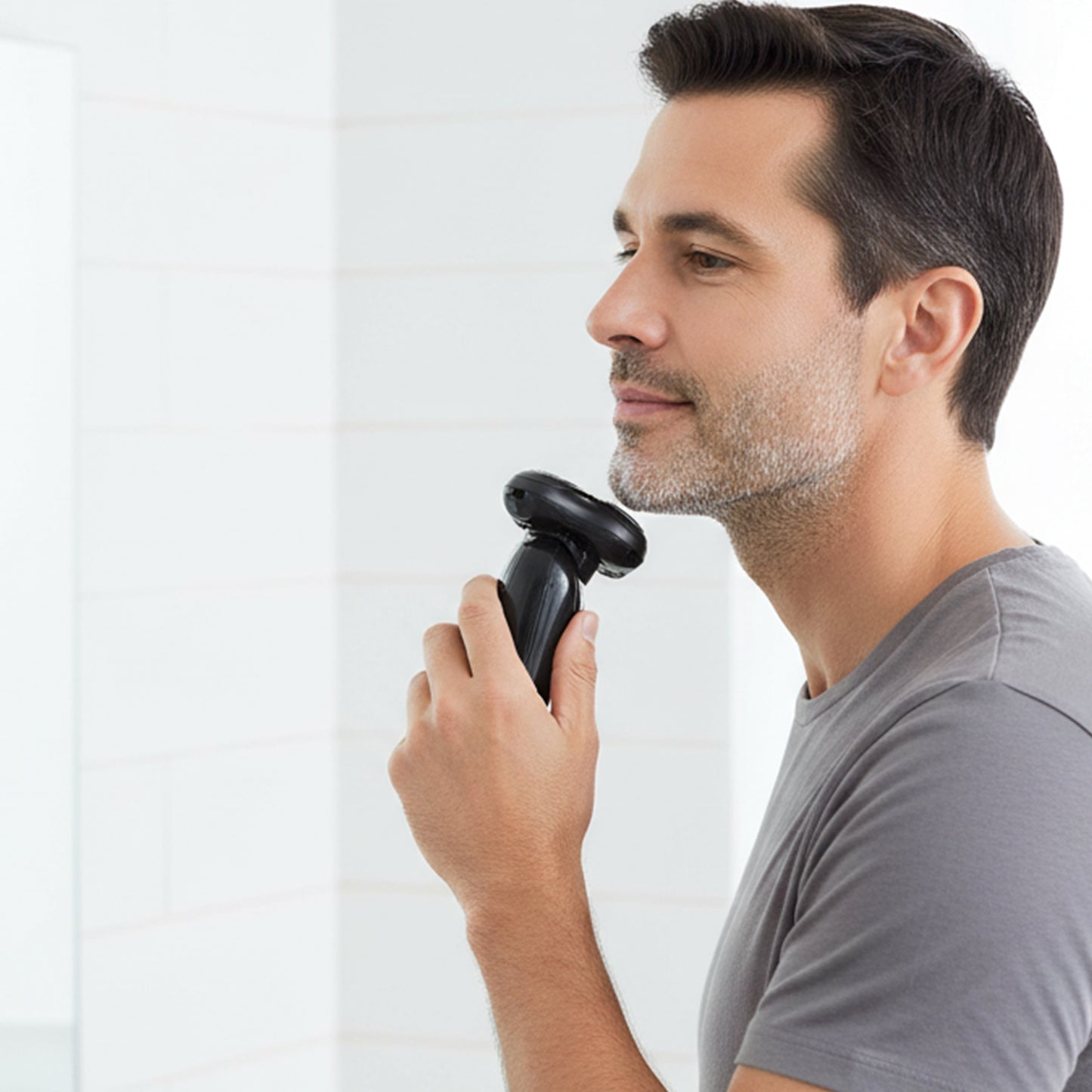 Rechargeable Electric Rotary Shaver for Men - 1 Set with 3D Floating Heads & USB Charging - Great Price - Image 3