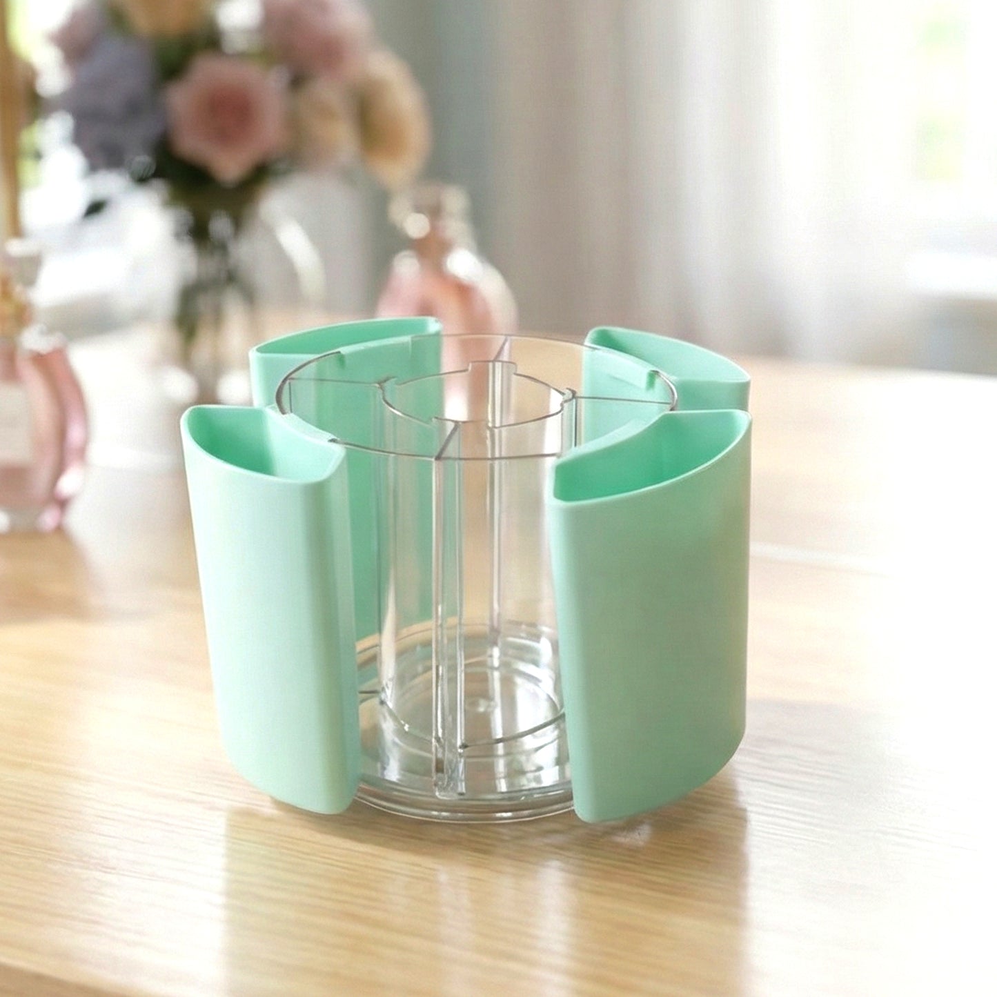 5 Compartment Rotating Pen Stand & Desk Organizer - 1 Pc - Happy Price - Image 6