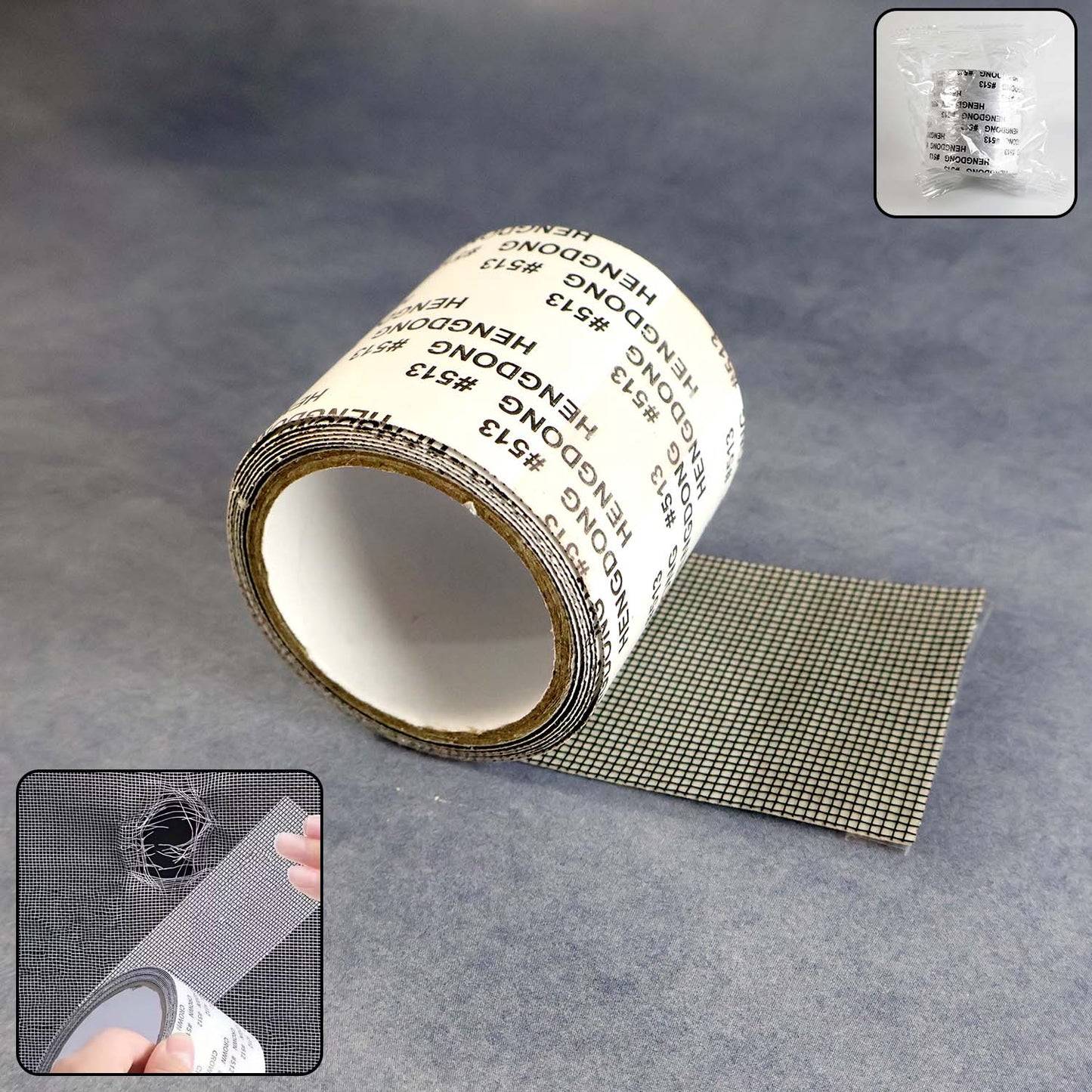 Self-Adhesive Fiberglass Window Screen Repair Tape - 5cm x 1m Patch Roll - Happy Price - Image 2