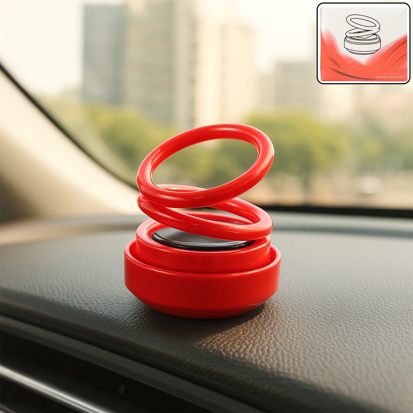 Solar Powered Rotating Car Aroma Diffuser - 1 Pc - Happy Price - Image 2