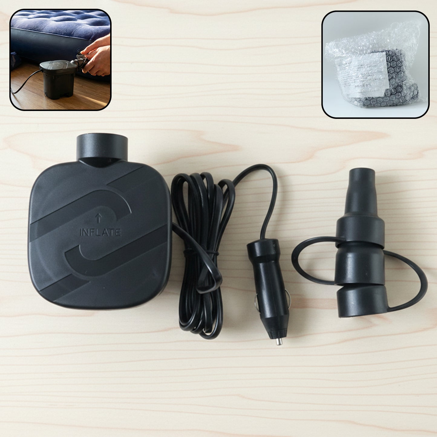 Portable Electric Air Pump with Car Adapter - 1 Set - Great Price - Image 3